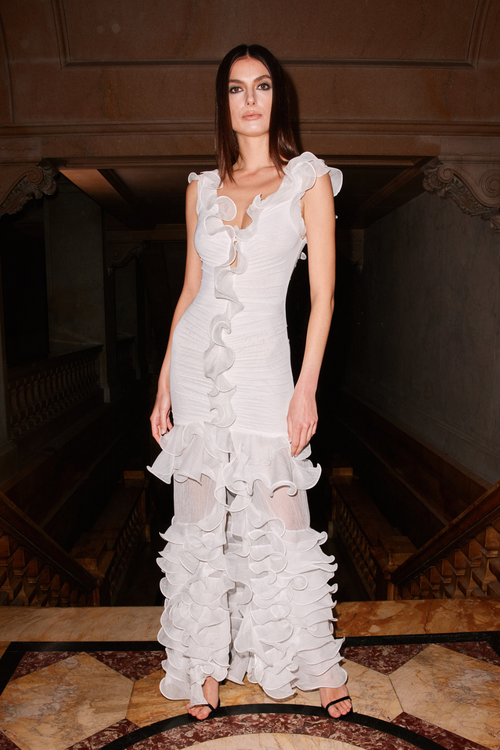 Stretch Tulle Maxi Dress (RUNWAY)