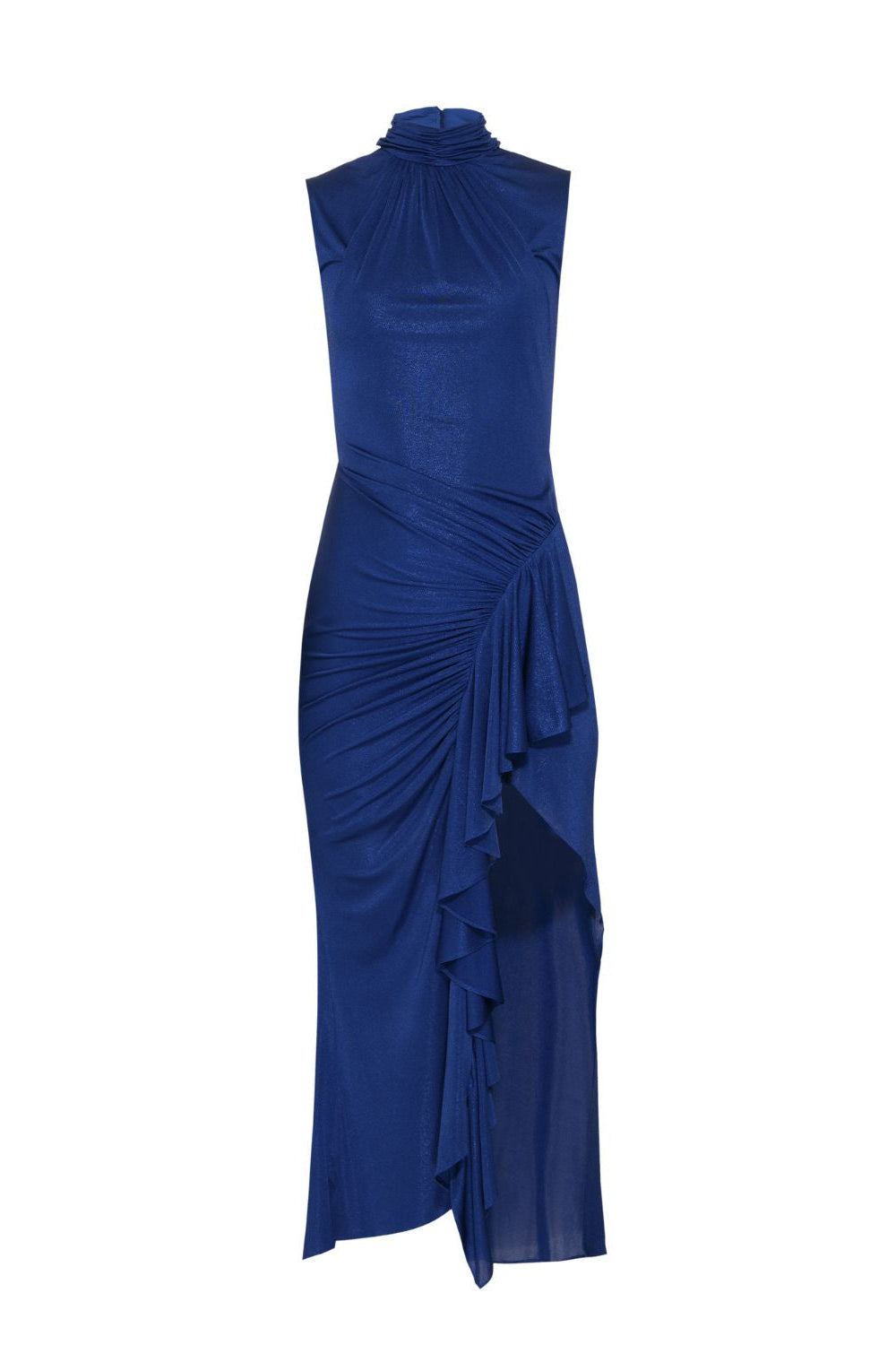 Metallic Jersey Sleeveless Midi Dress