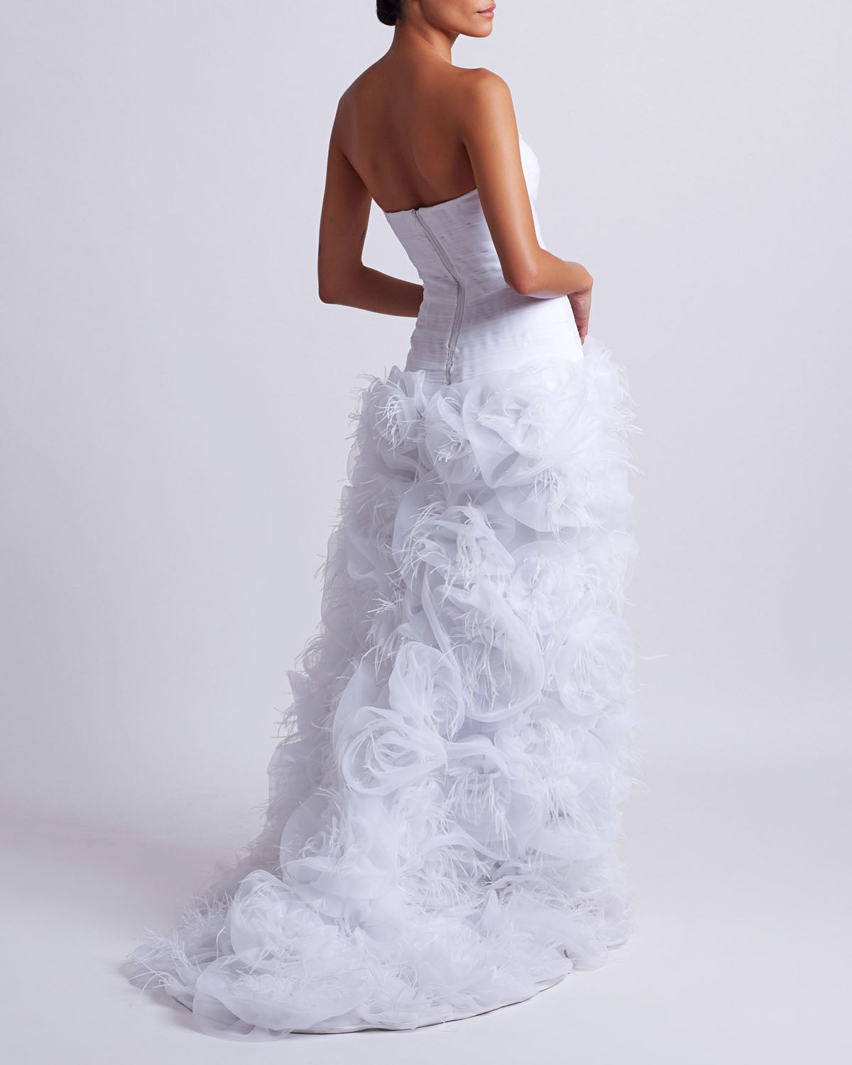 HAND-EMBROIDERED STRAPLESS GOWN (EXCLUSIVE)