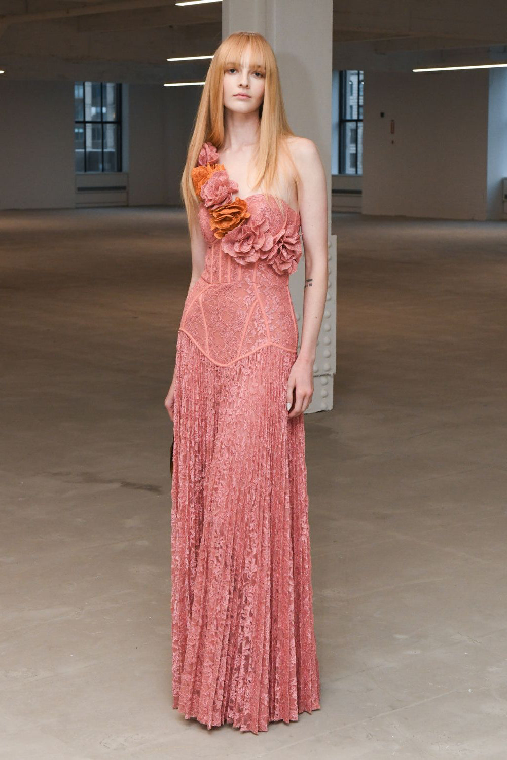 Lace Bustier Maxi Dress