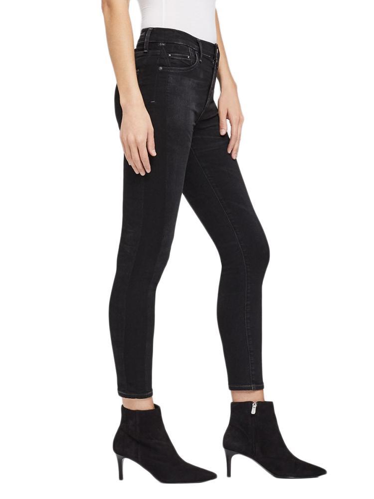 Citizens Of Humanity Women's Rocket Crop High Rise Shadow Stripe Darkness Skinny Jean