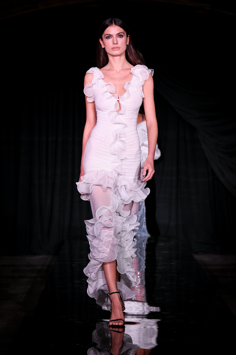Stretch Tulle Maxi Dress (RUNWAY)