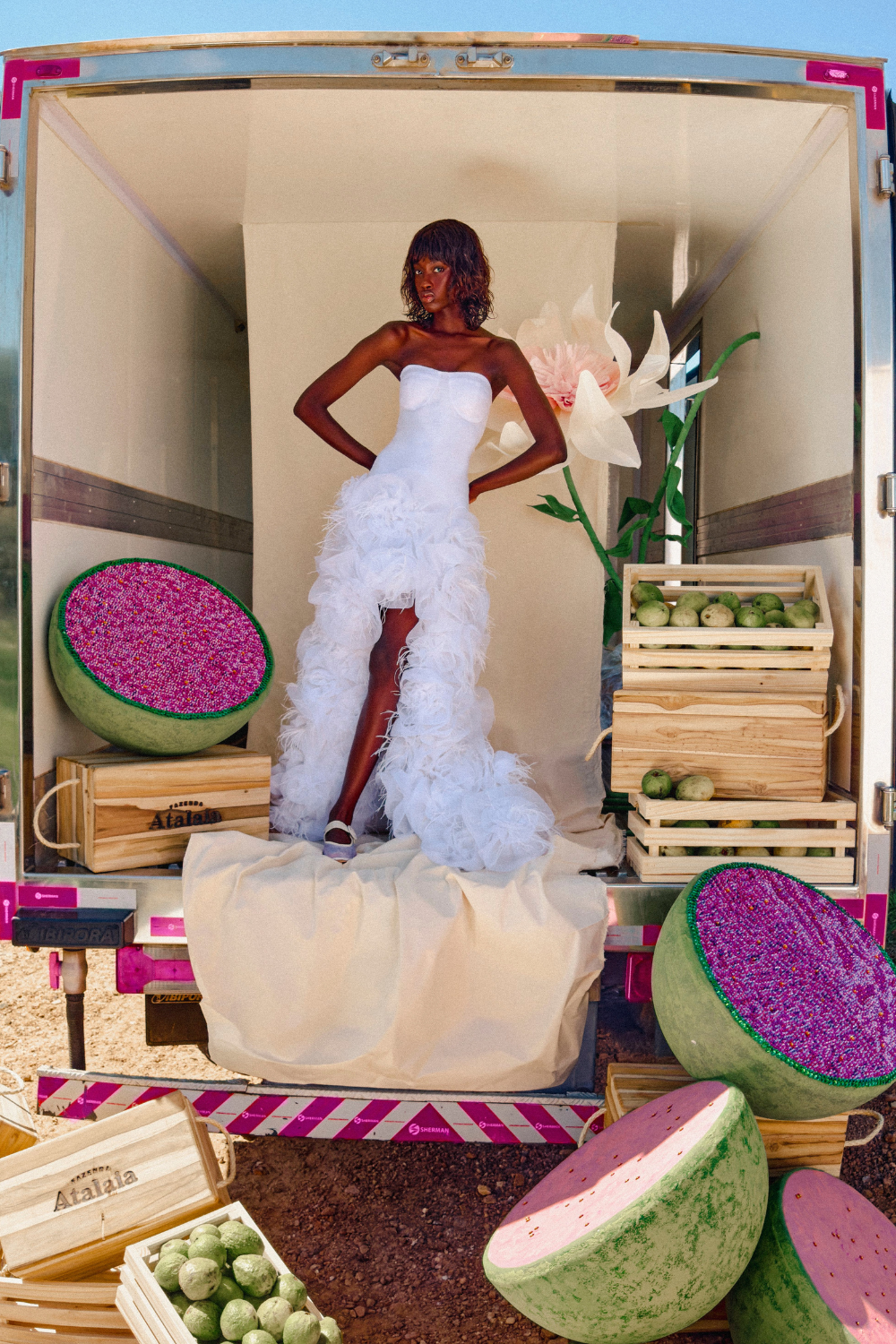 HAND-EMBROIDERED STRAPLESS GOWN (EXCLUSIVE)