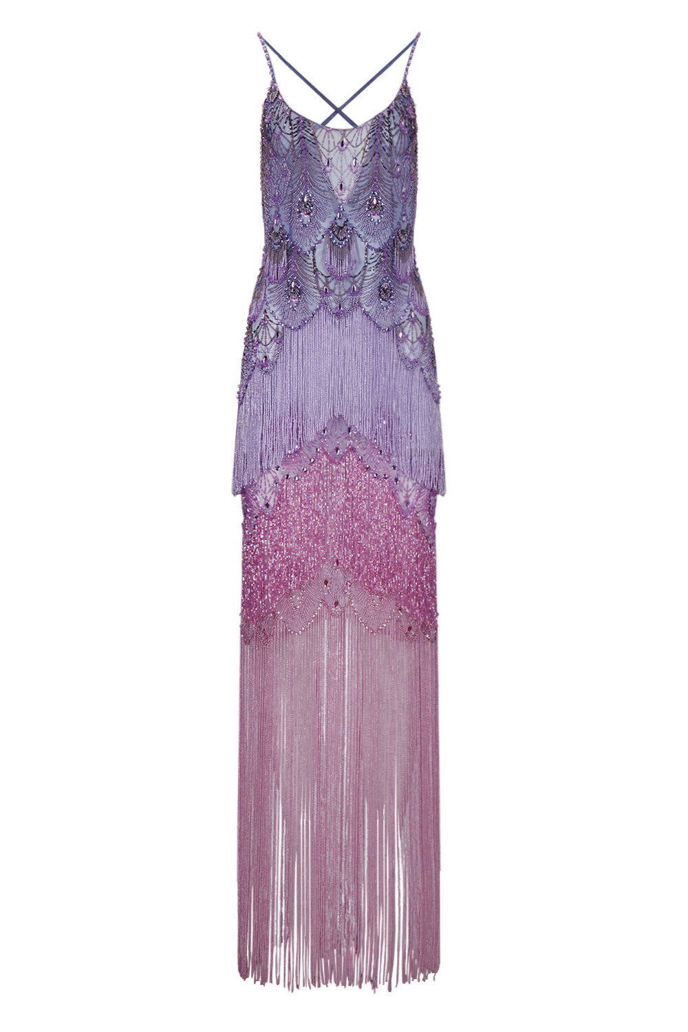 Hand-Beaded Ombre Gown