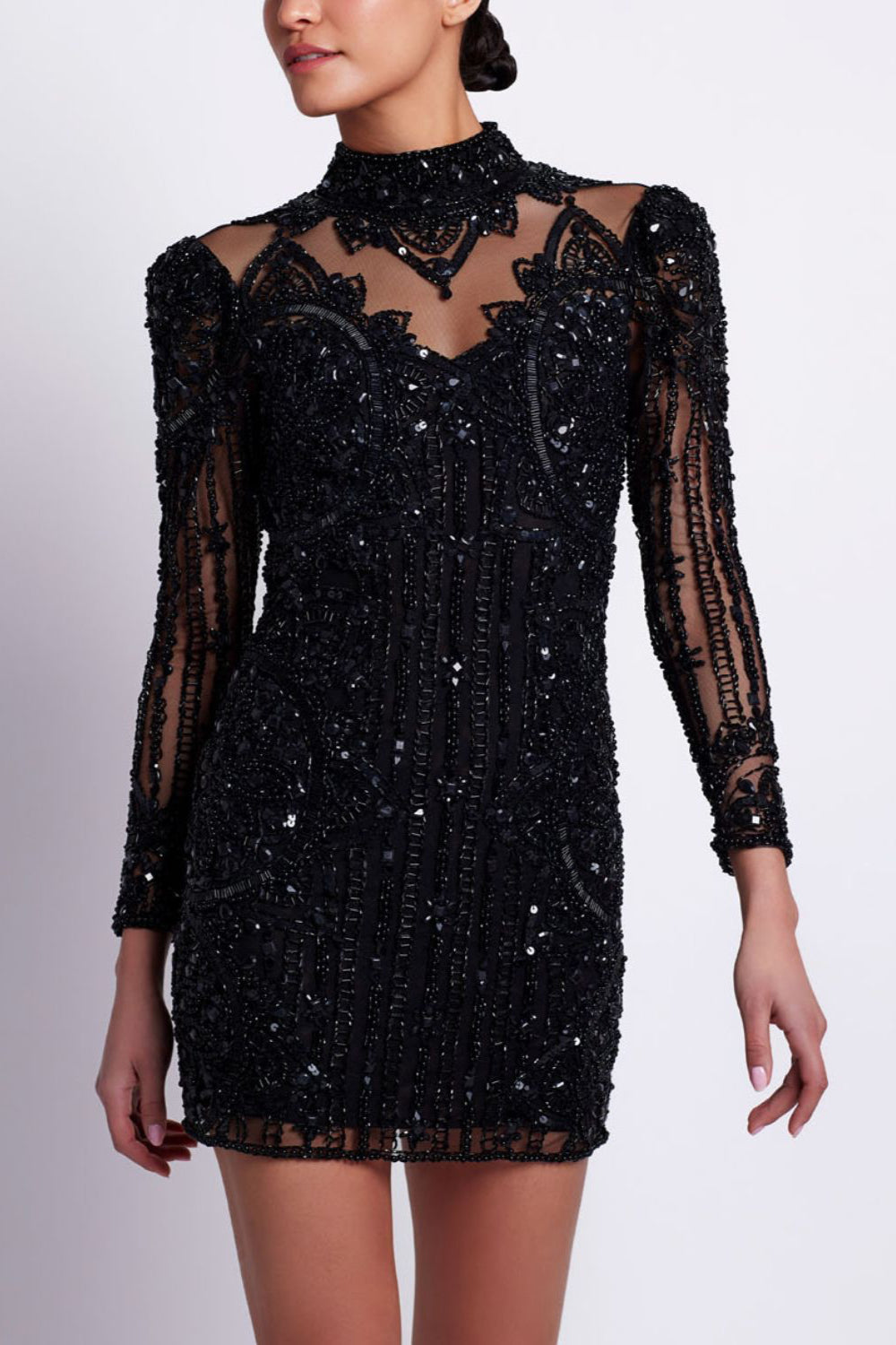 HAND BEADED TULLE COCKTAIL DRESS (EXCLUSIVE)