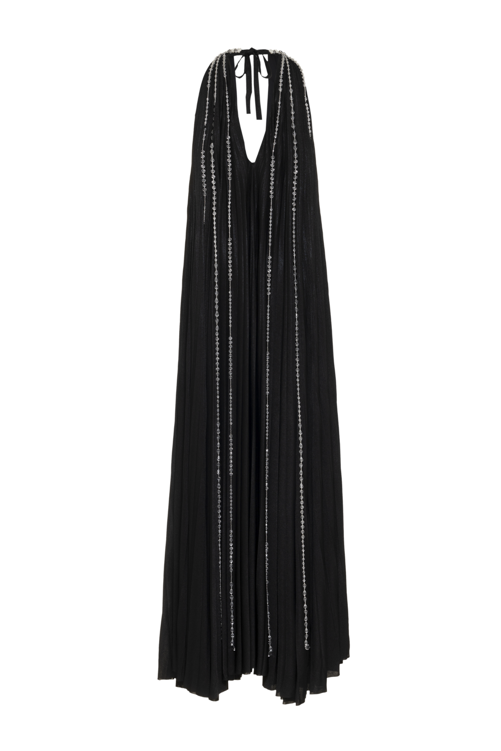 Moonlight Crystal Beaded Maxi Dress