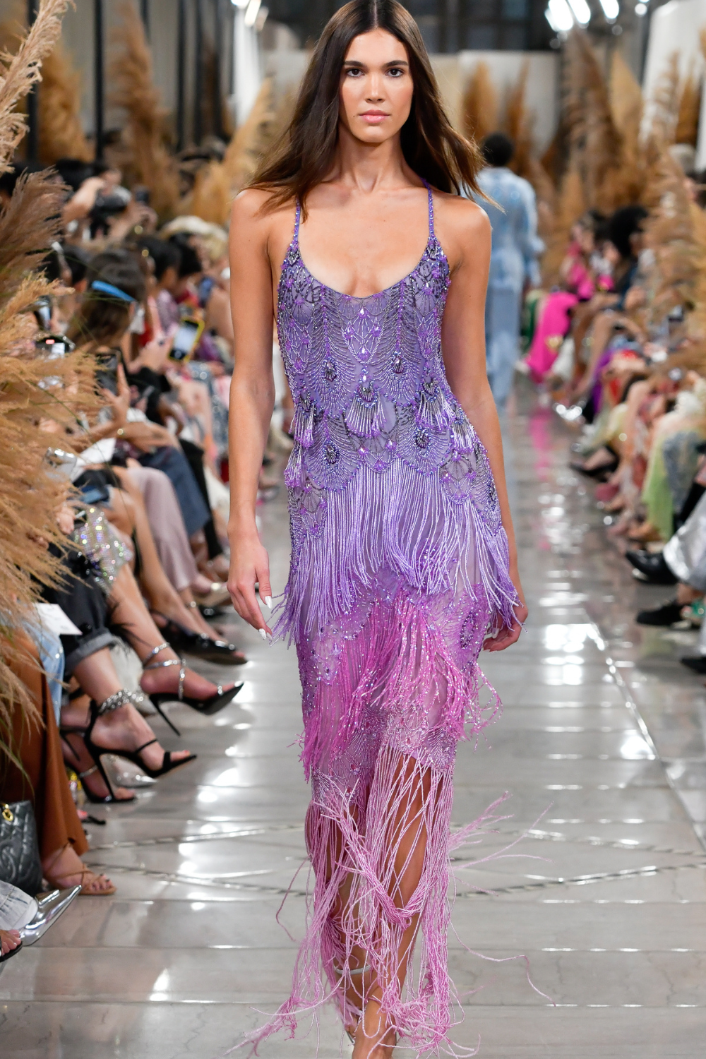 Hand-Beaded Ombre Gown