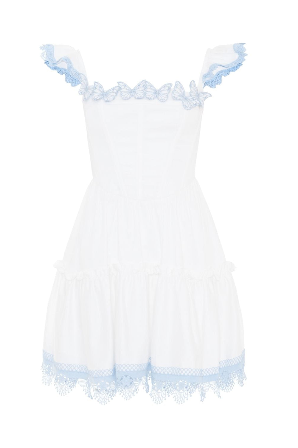 FLUTTER POPLIN MINI DRESS