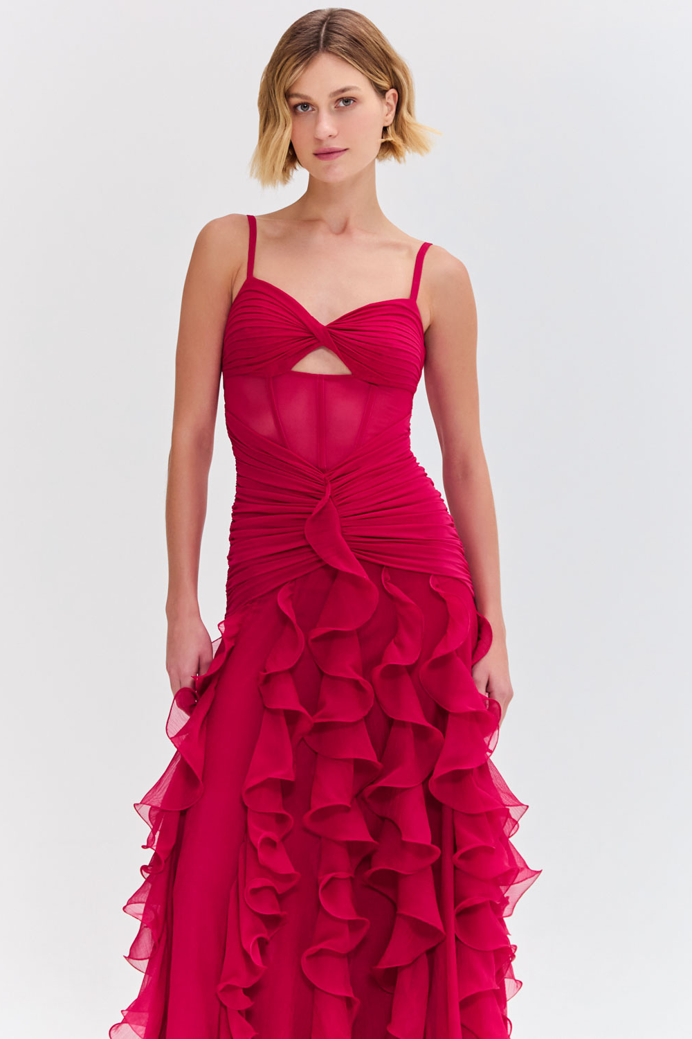 SILK PLISSE MAXI DRESS