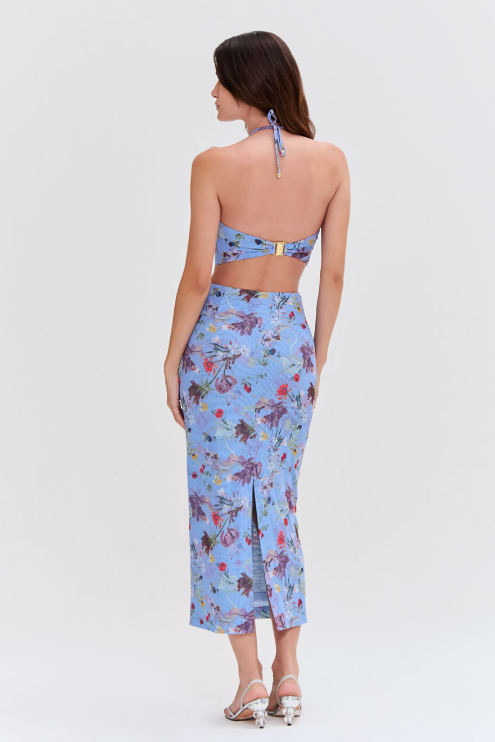 LILY FLOWER HALTERNECK DRESS