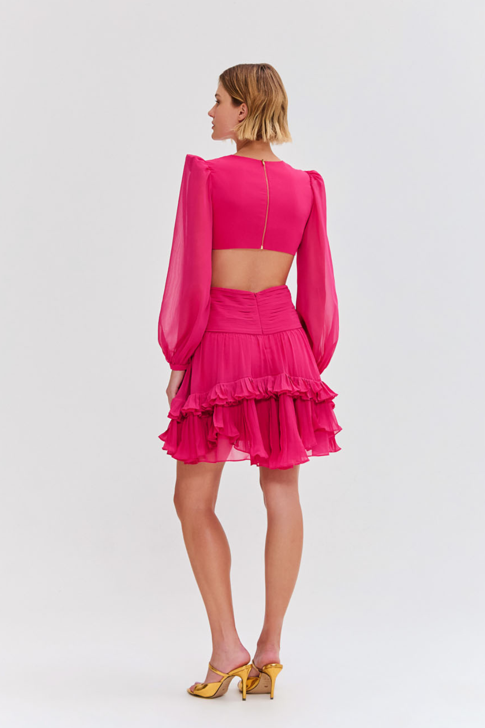 DEEP V CUTOUT MINI DRESS
