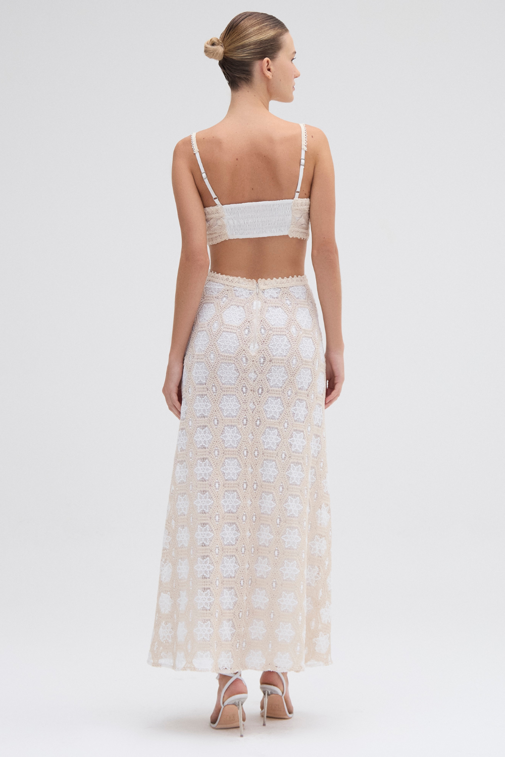 NATURAL CROCHET DRESS