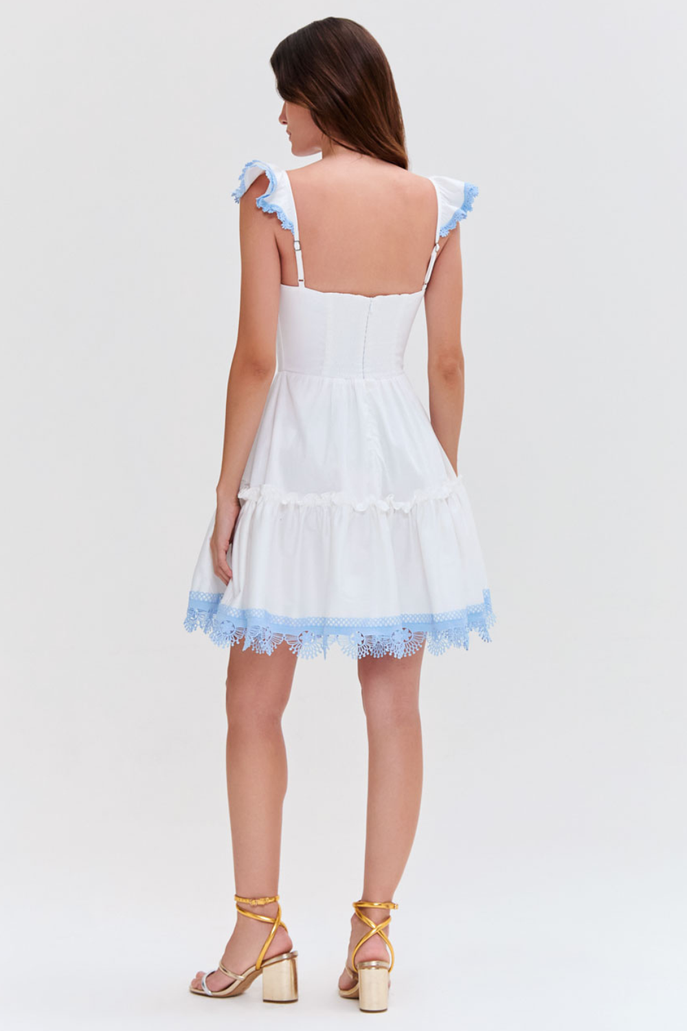 FLUTTER POPLIN MINI DRESS