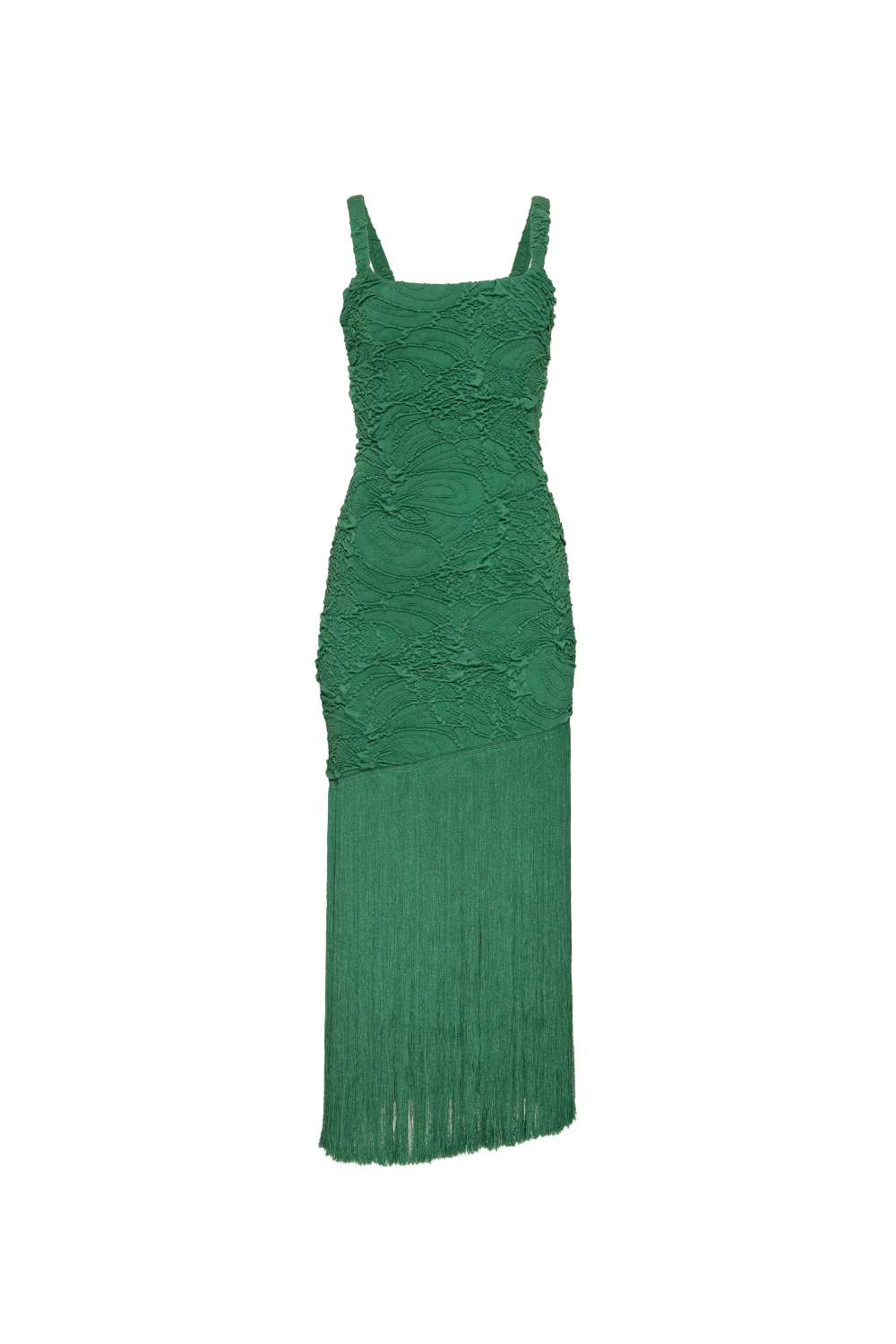 Jacquard Fringe Maxi Dress