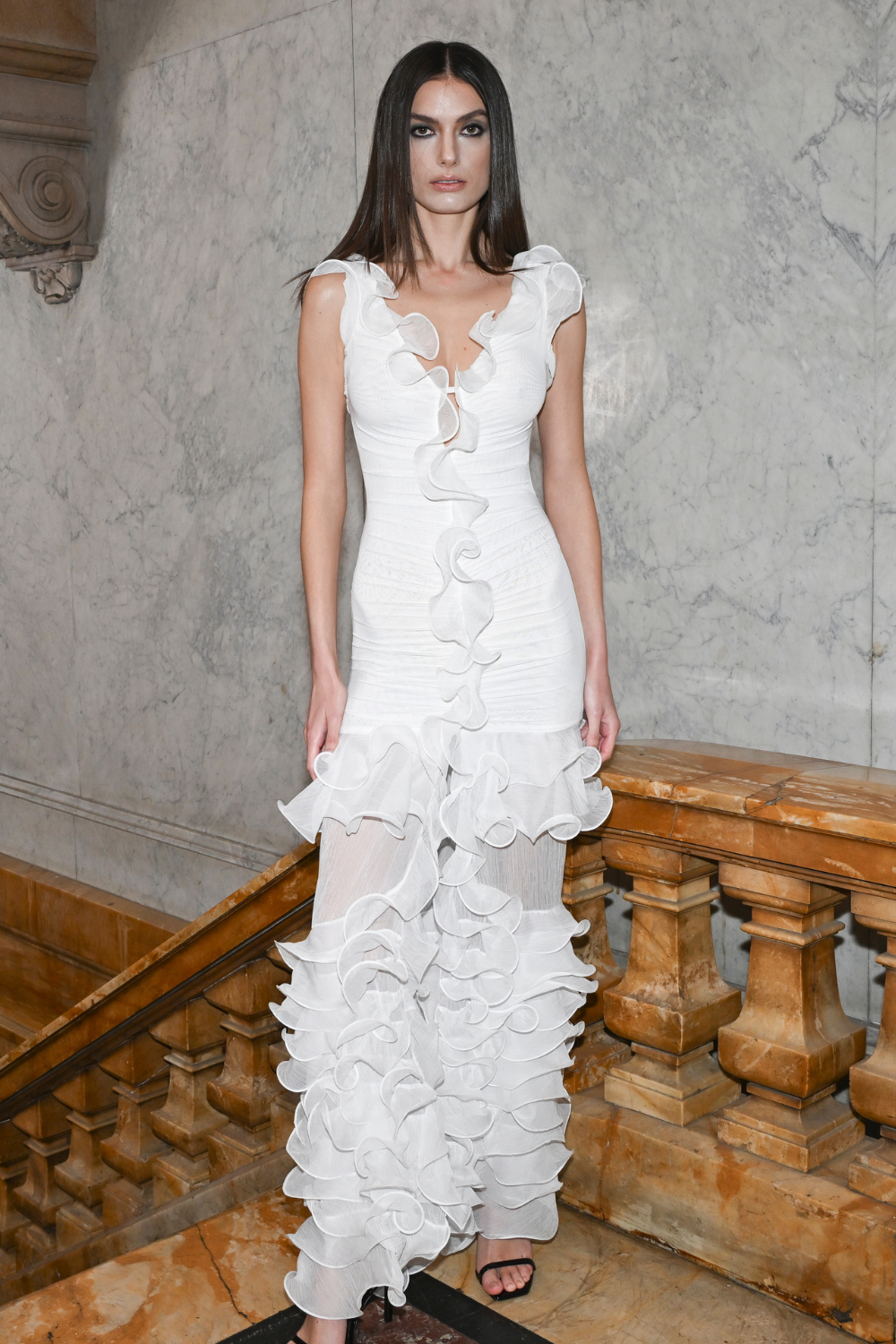 Stretch Tulle Maxi Dress (RUNWAY)