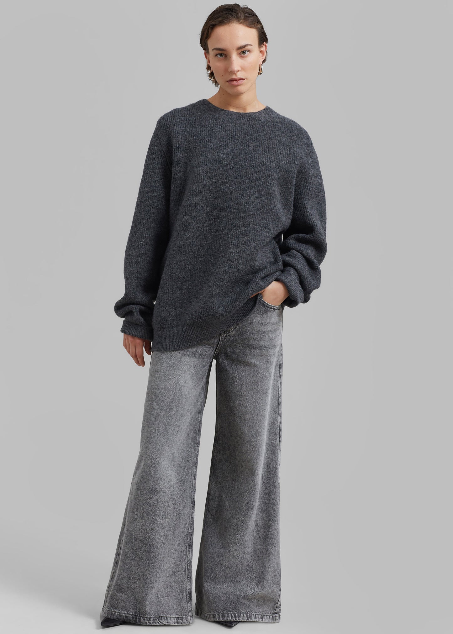 Alani Wide Leg Jeans - Black Wash