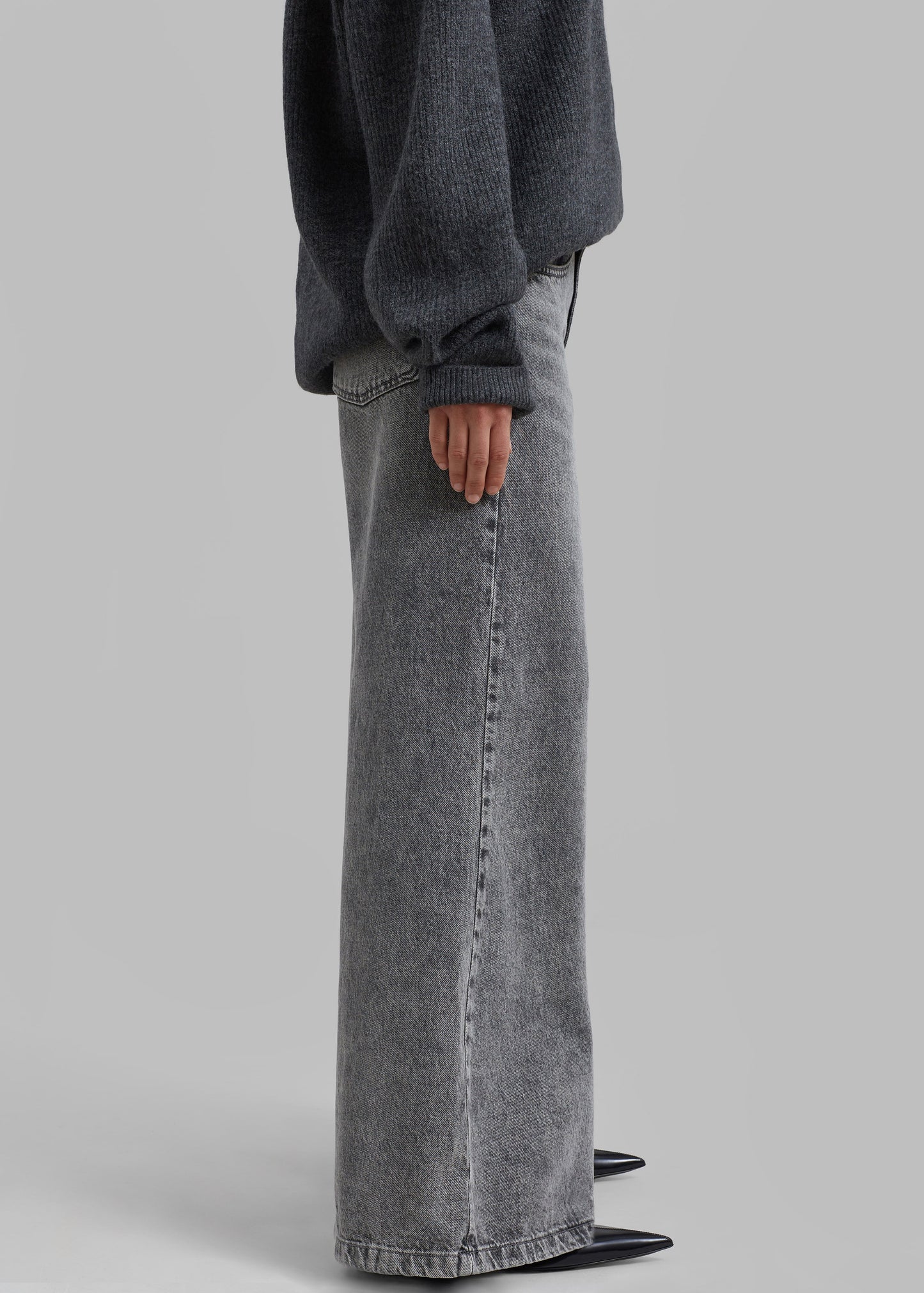 Alani Wide Leg Jeans - Black Wash