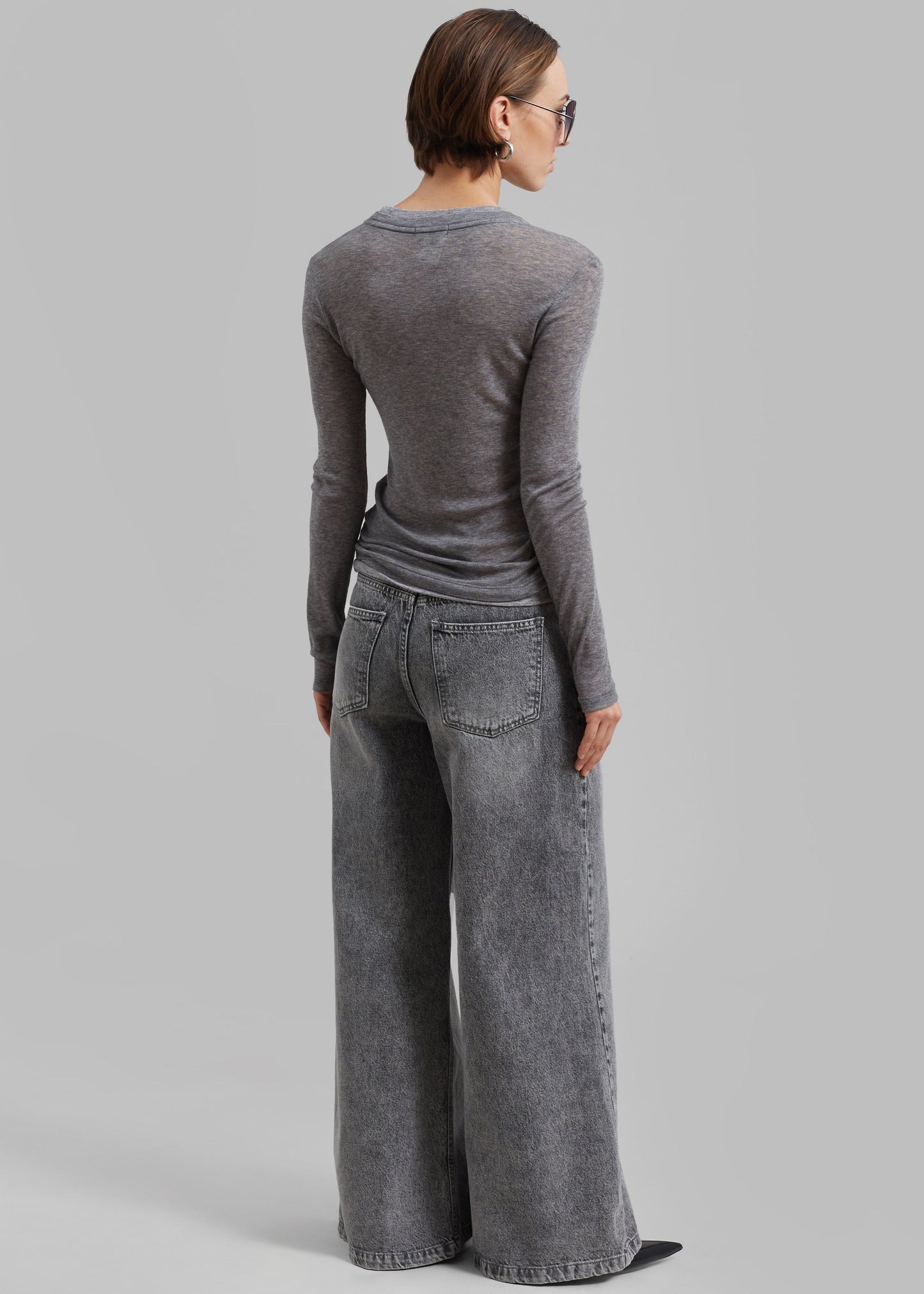Alani Wide Leg Jeans - Black Wash
