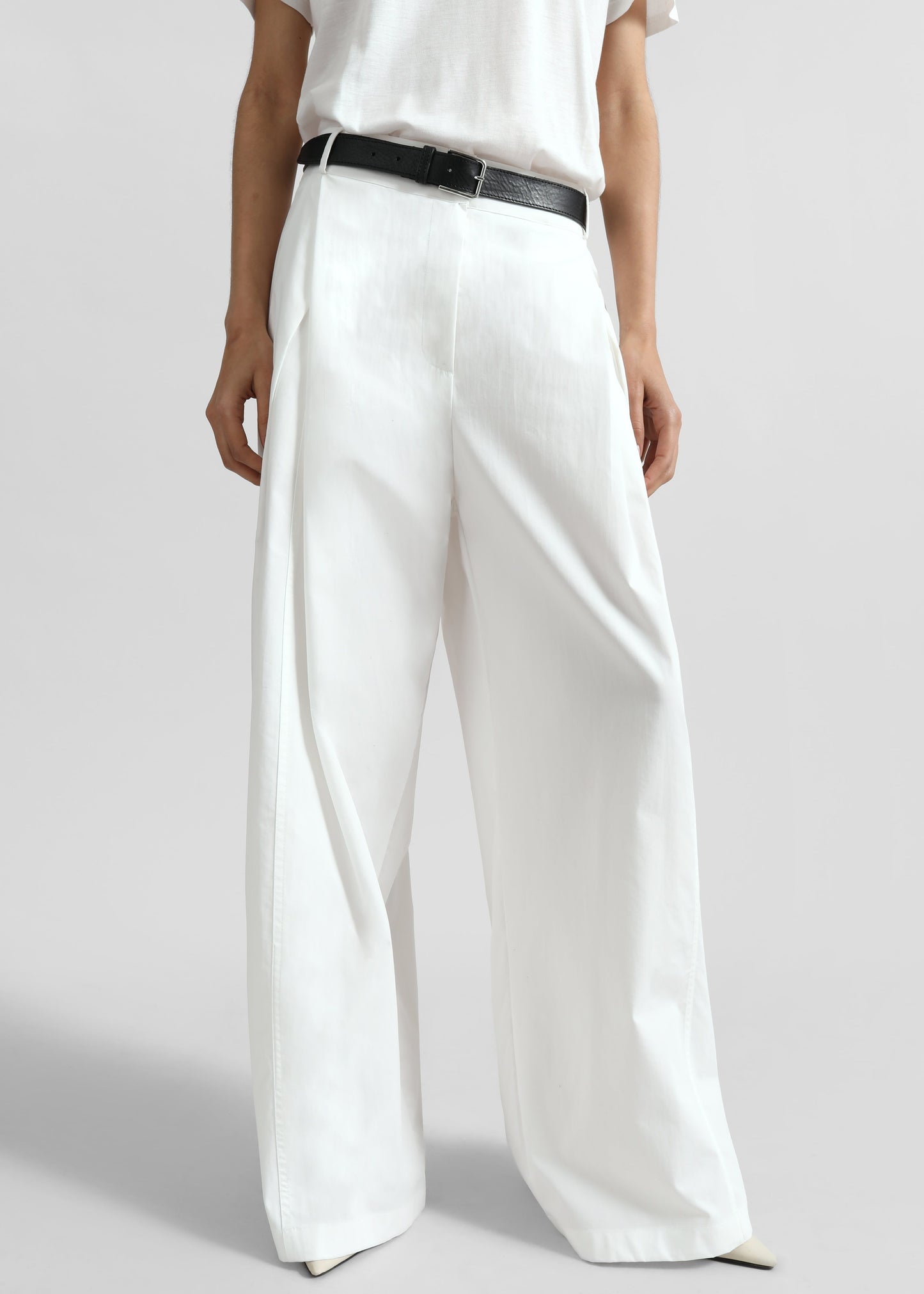 Ballia Pleated Pants - White