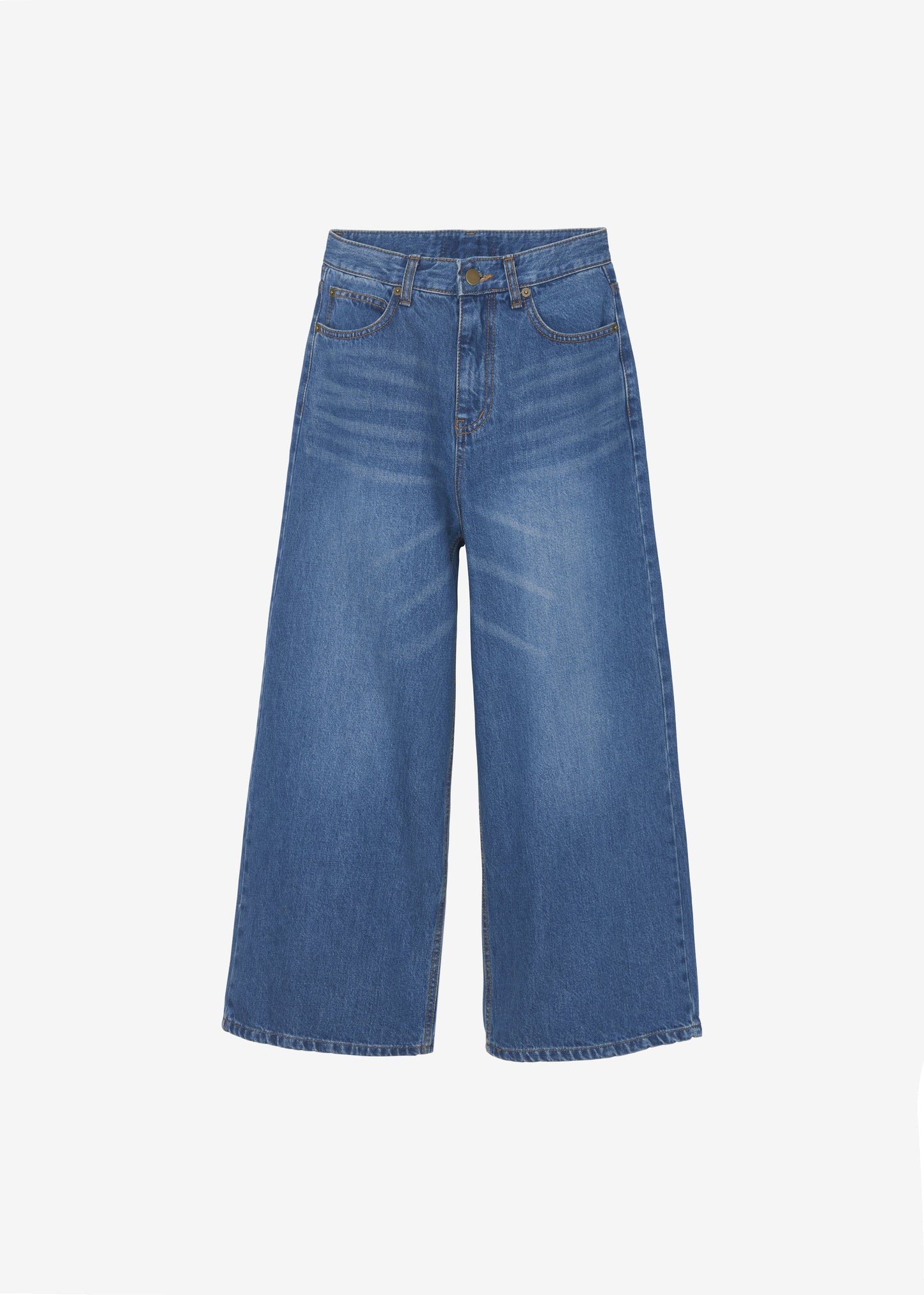 Besdon Denim Culottes - Medium Wash