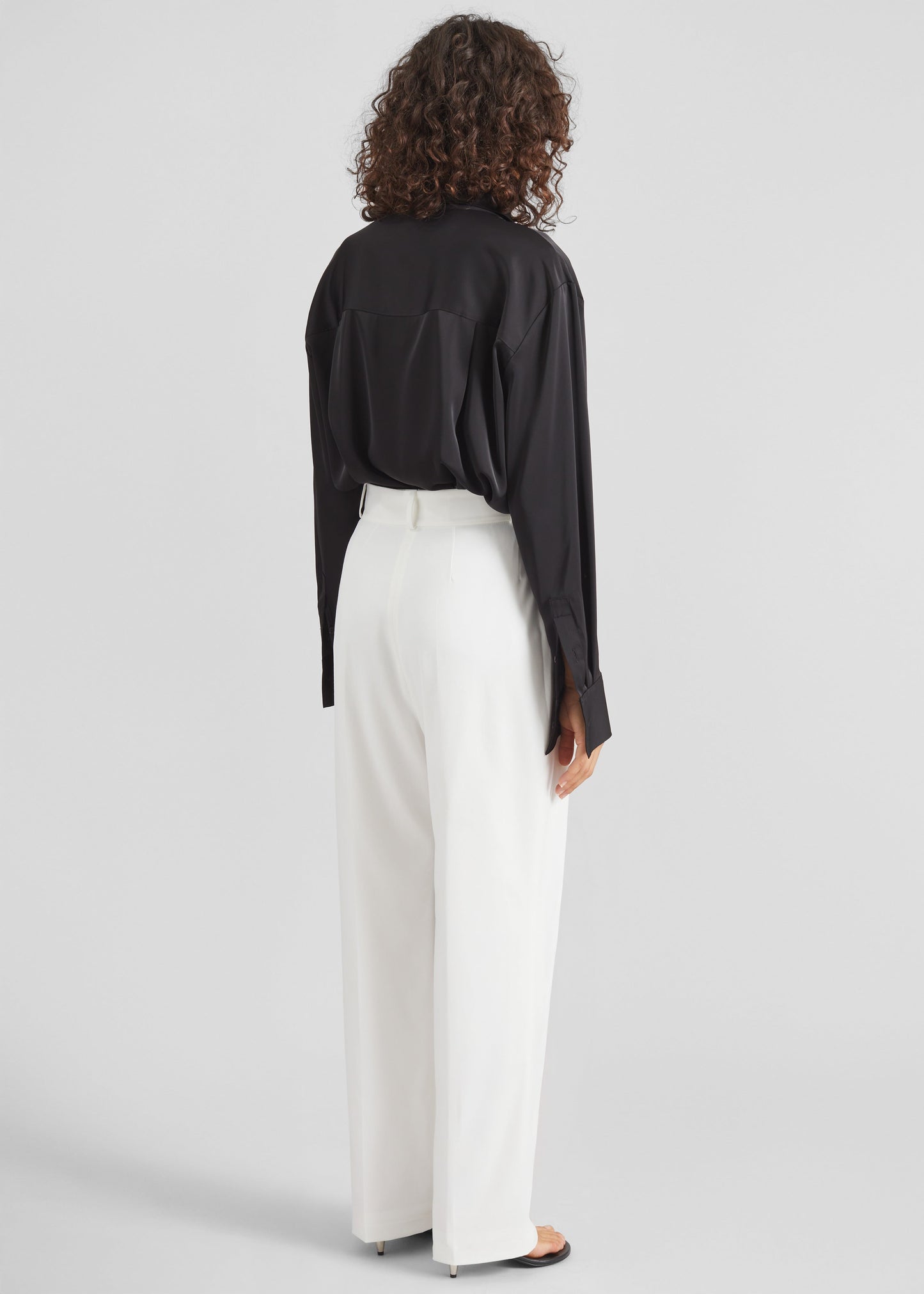 Bevza High-Waisted Trousers - White