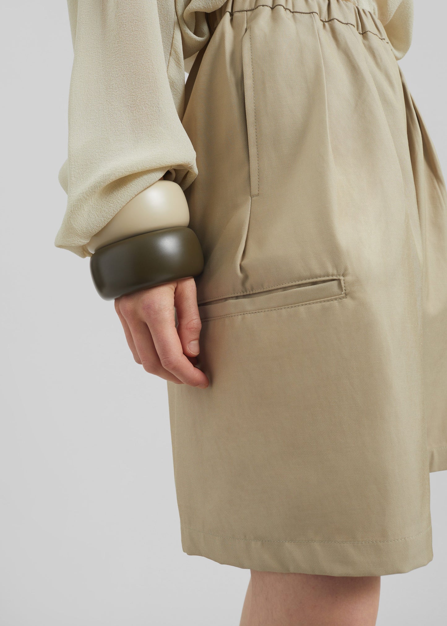 Bora Cotton Chino Shorts - Beige