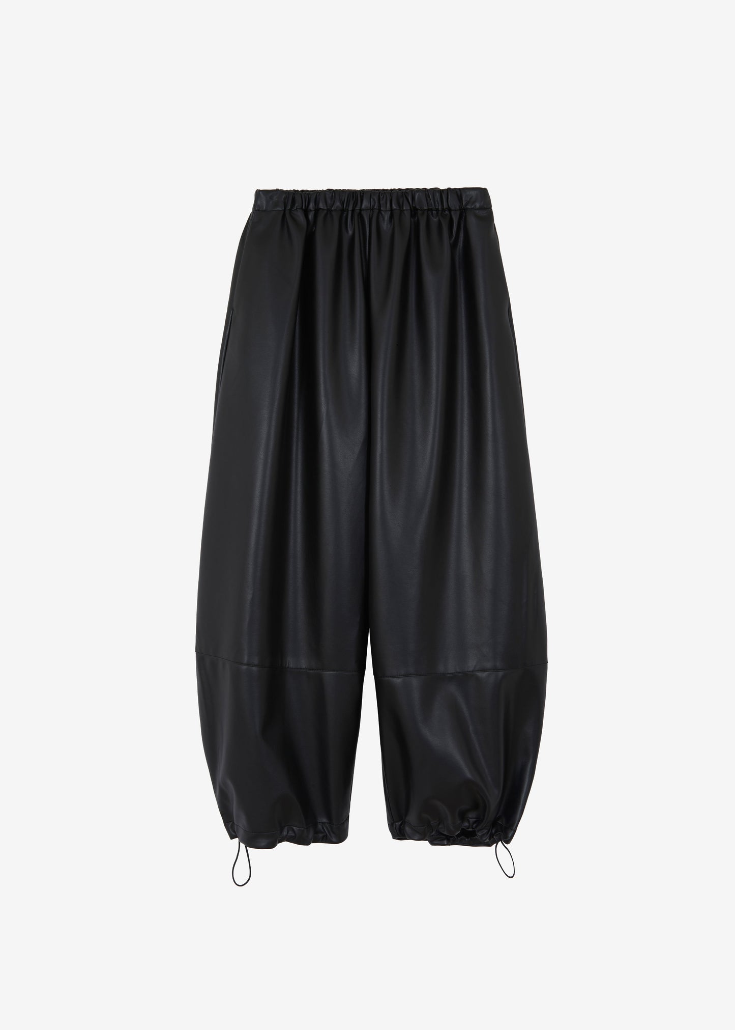 Briar Faux Leather Balloon Pants - Black