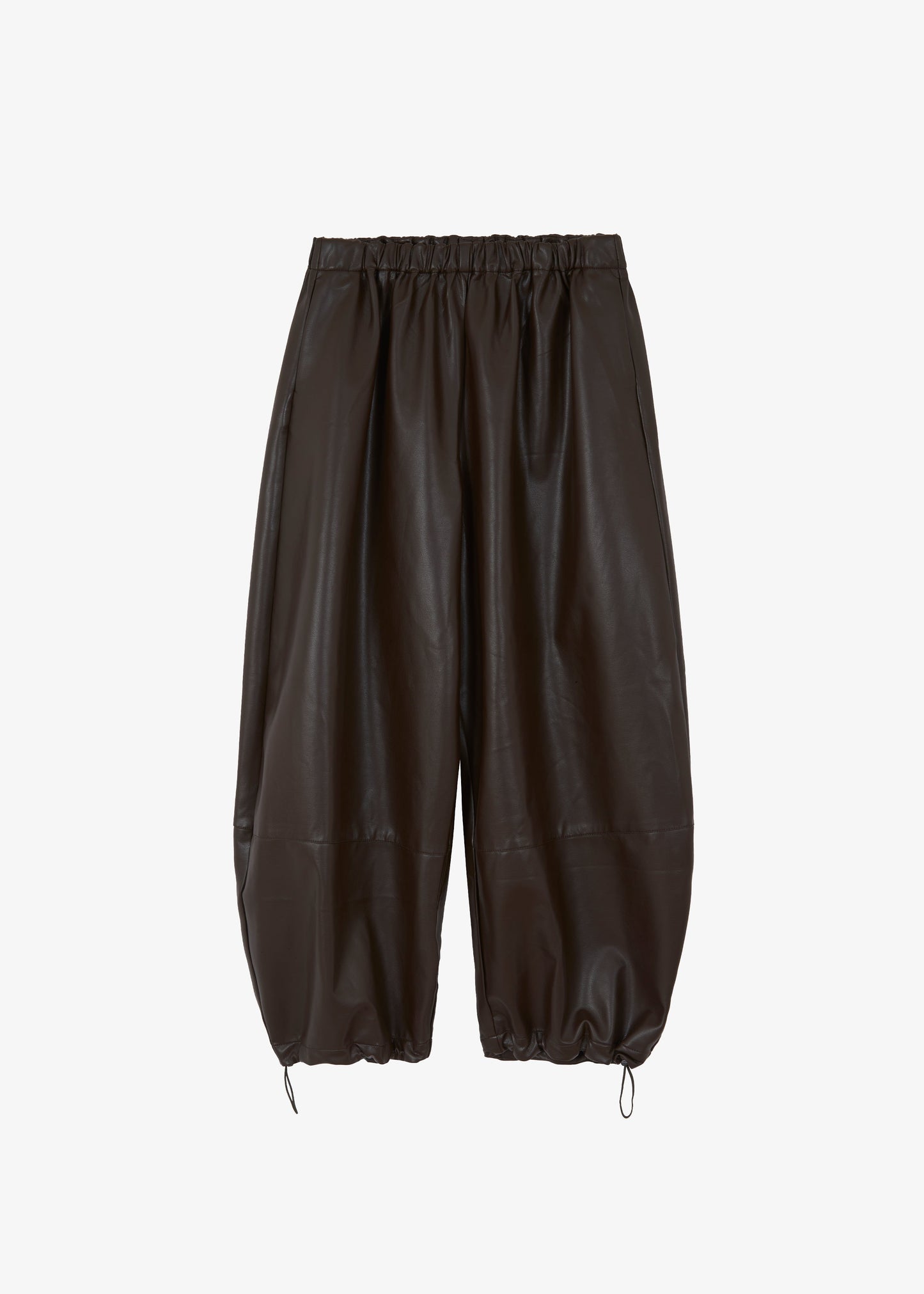 Briar Faux Leather Balloon Pants - Brown