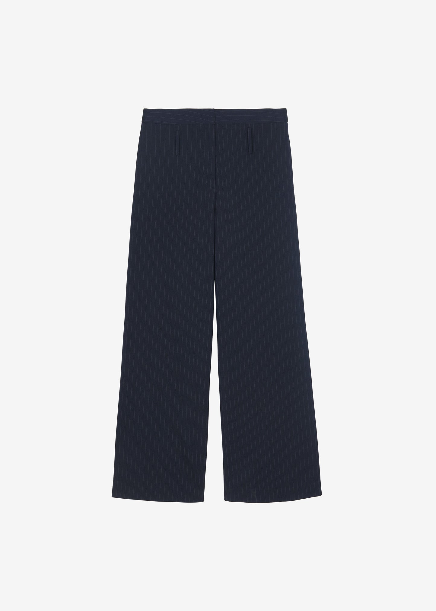 Camlez Low Belt Loop Trousers - Navy Pinstripe