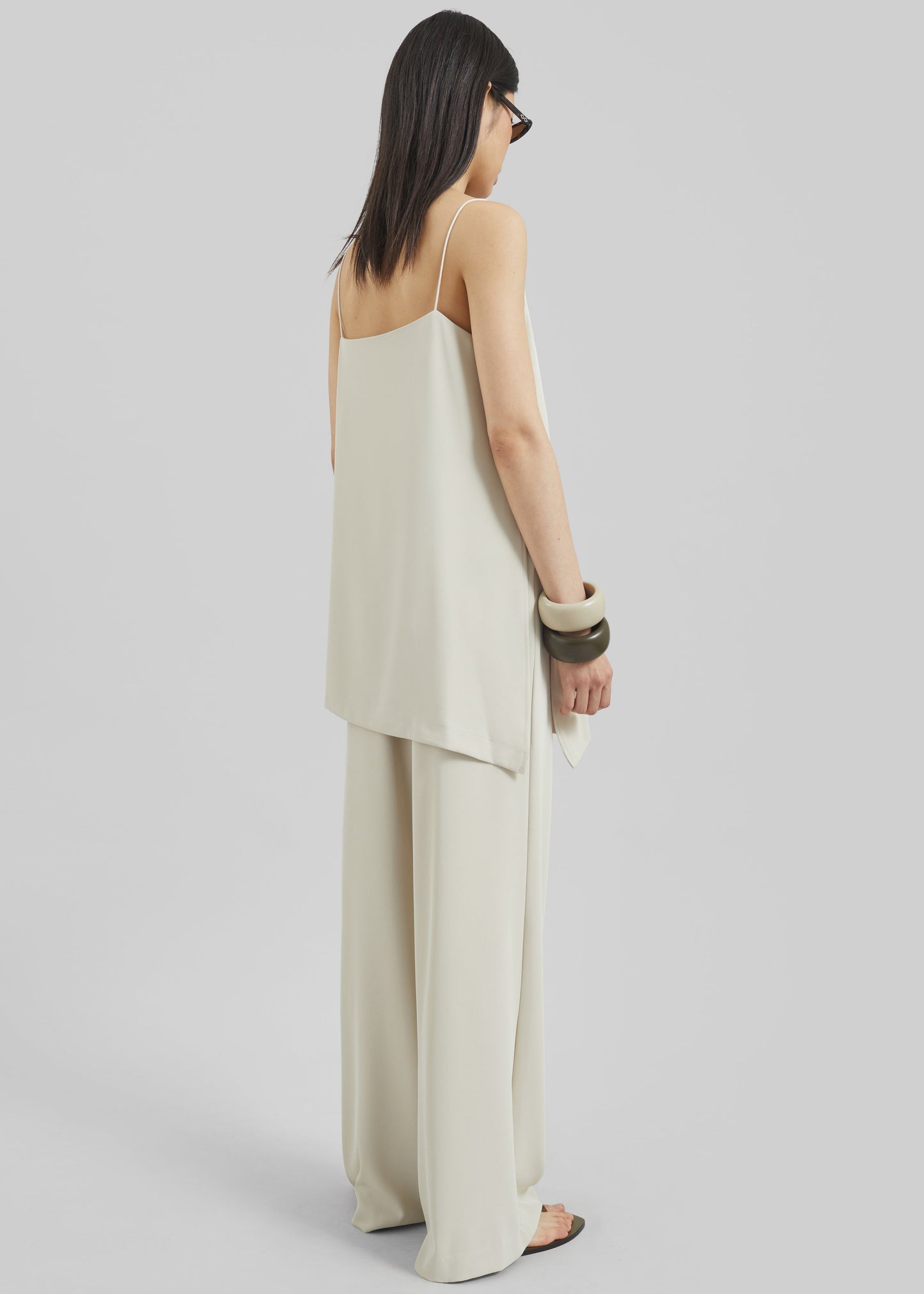 Celano Fluid Wide Pants - Light Beige