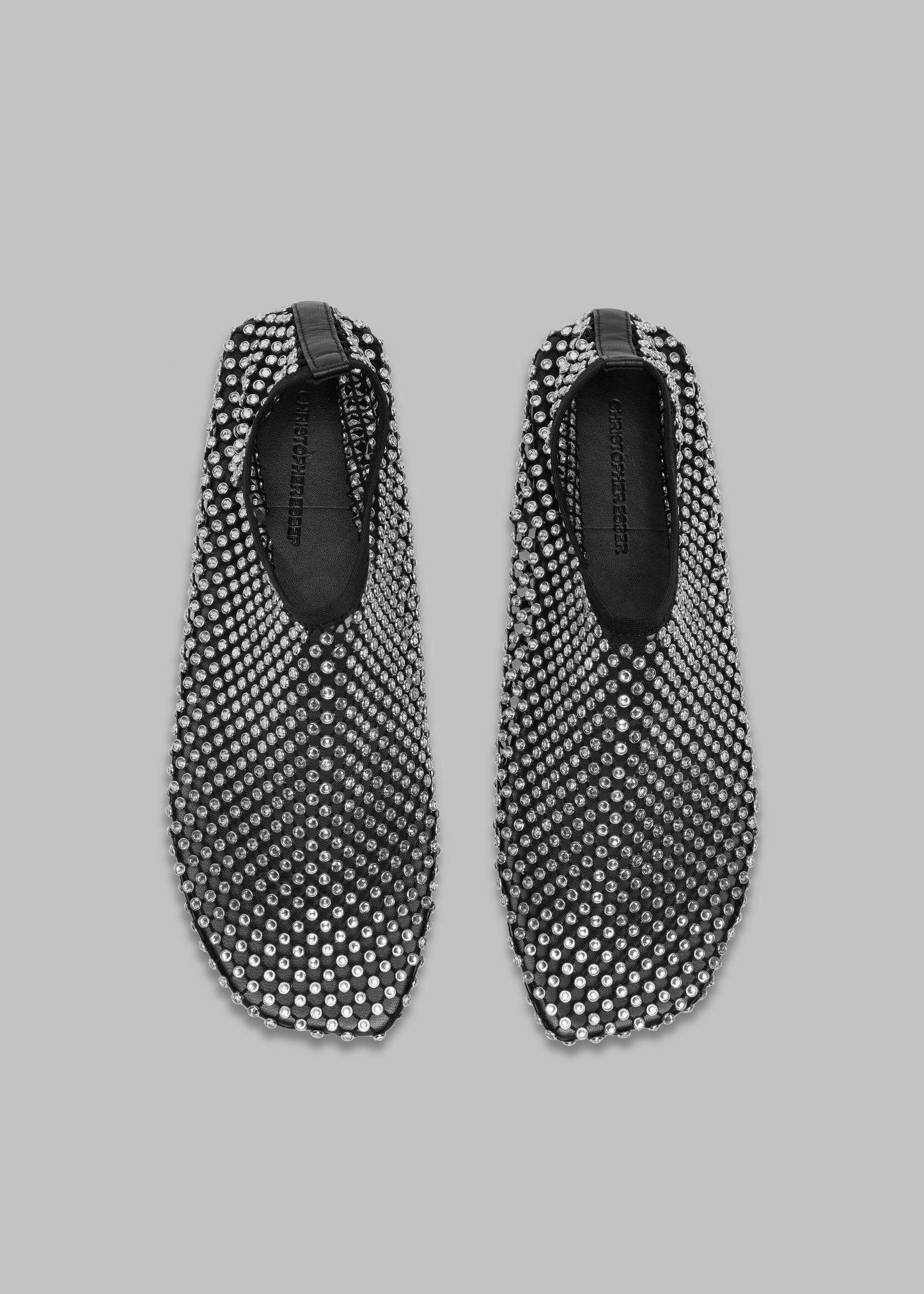 Christopher Esber Minette Crystal Flats - Black