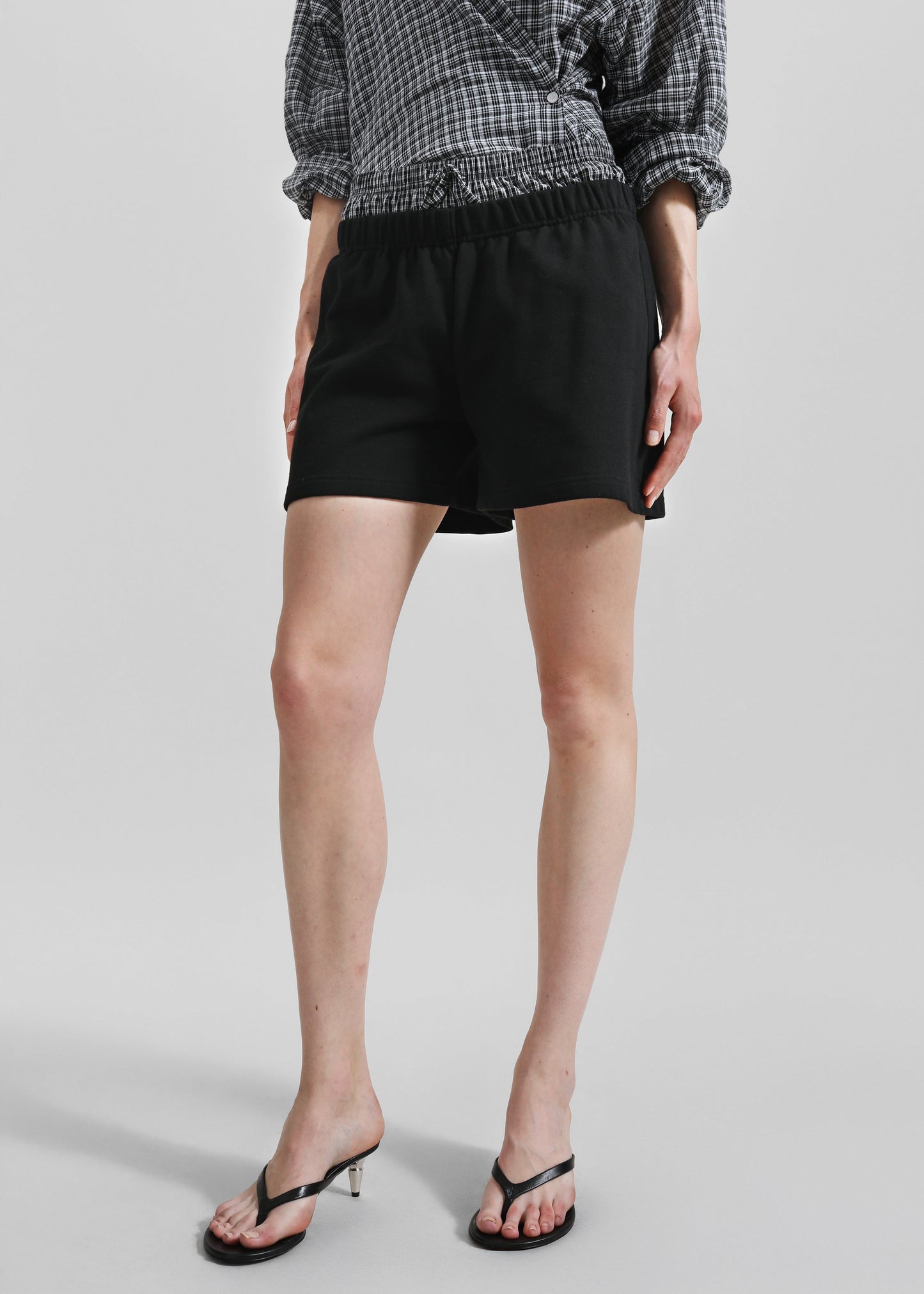 Cressy Double Waistband Shorts - Black