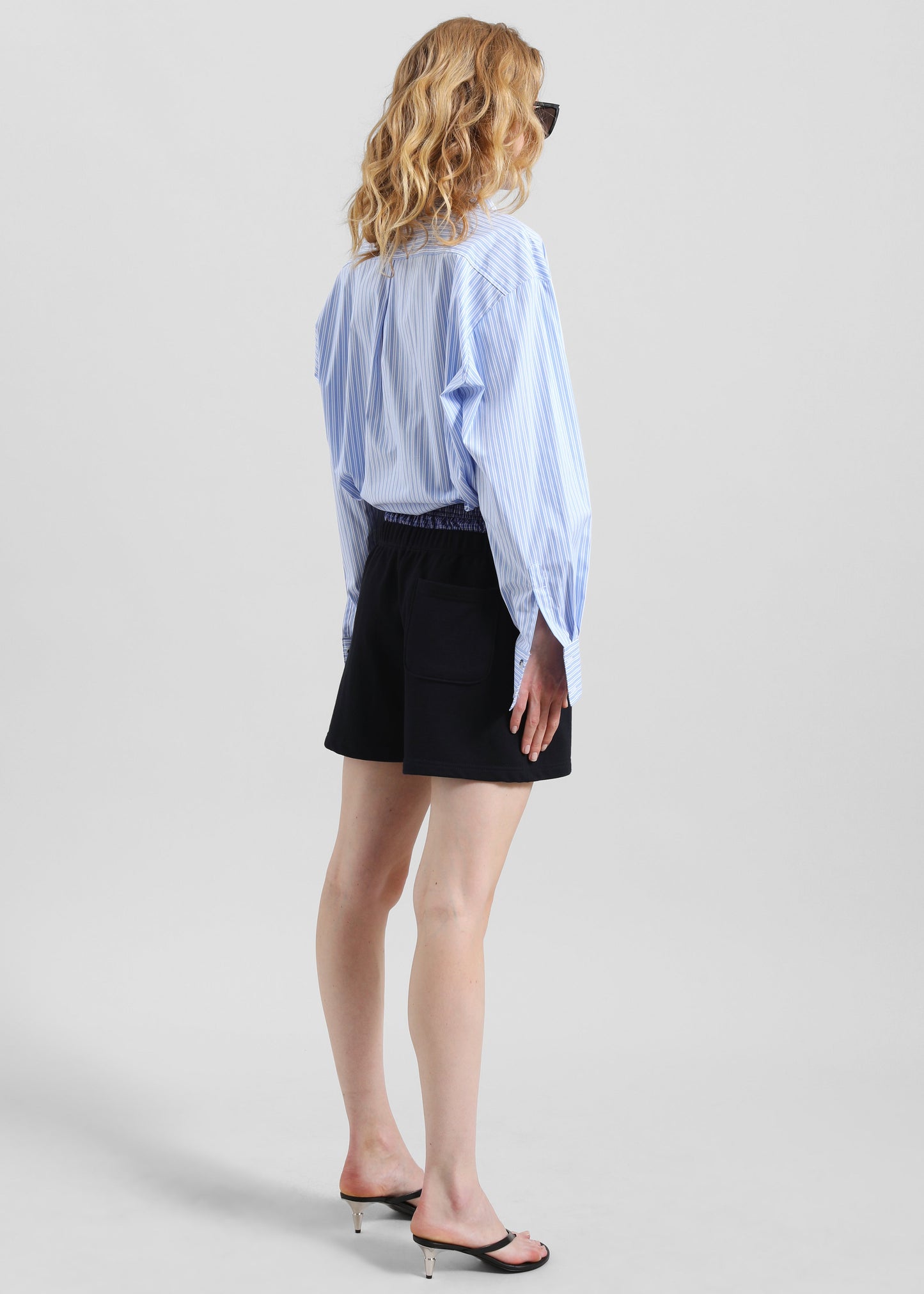 Cressy Double Waistband Shorts - Navy