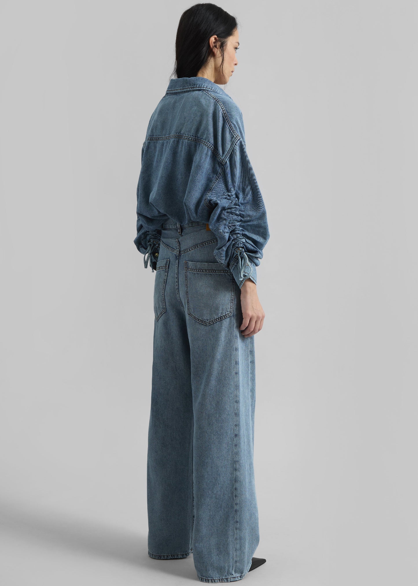 Darkpark Ines Fold Over Denim - San Fran Blue