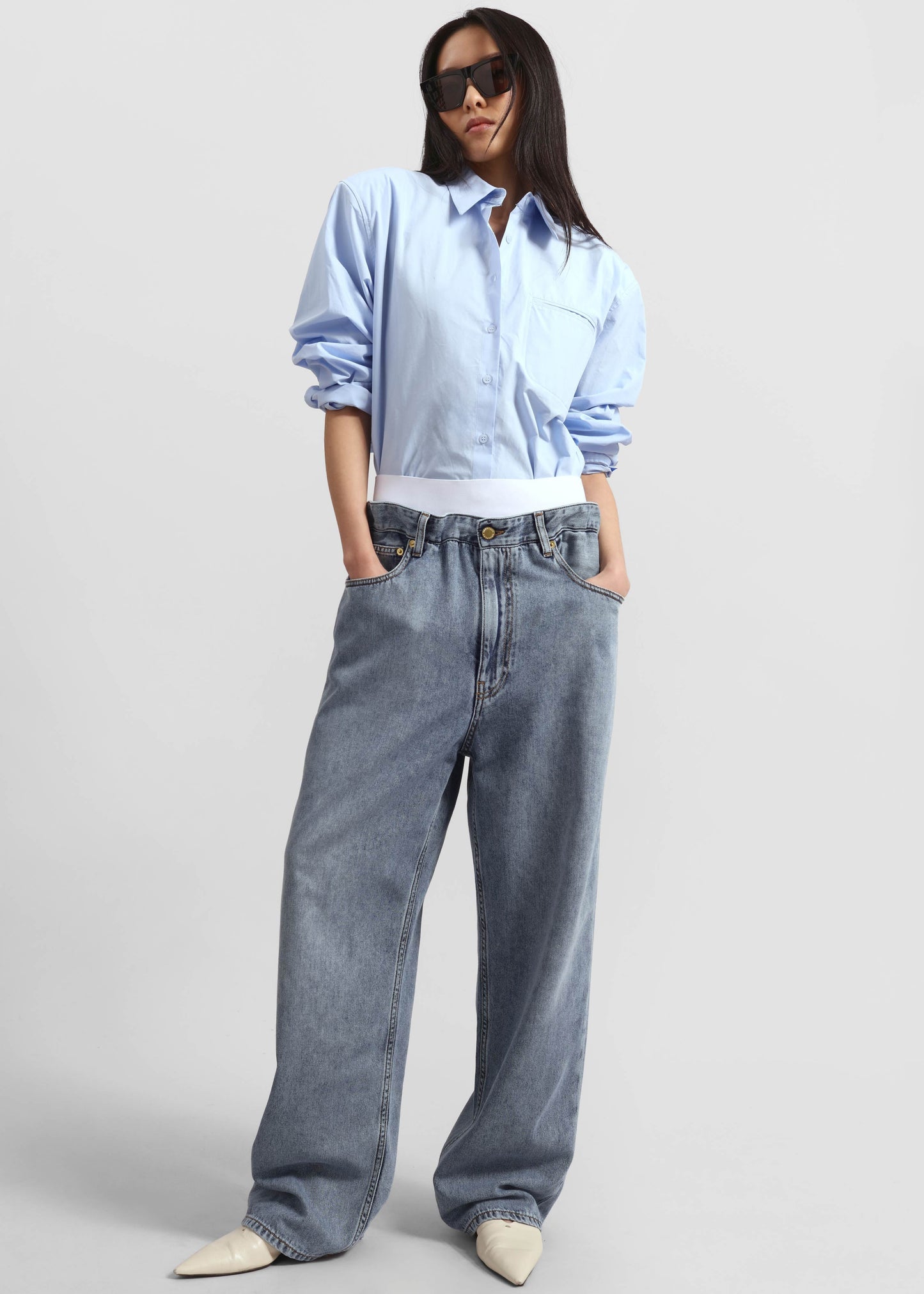 Darkpark Jane Elastic Waist Denim - San Fran Blue