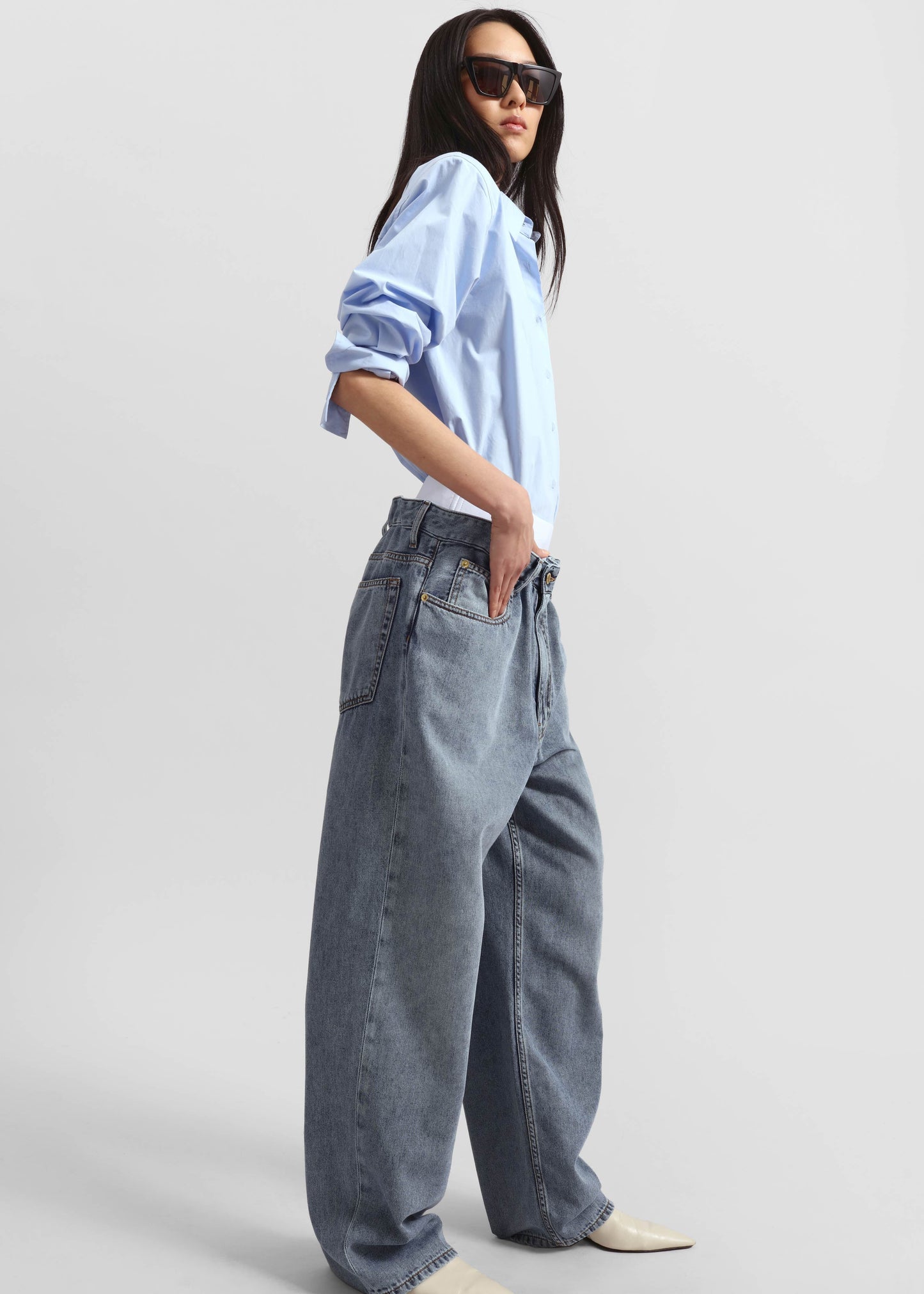 Darkpark Jane Elastic Waist Denim - San Fran Blue
