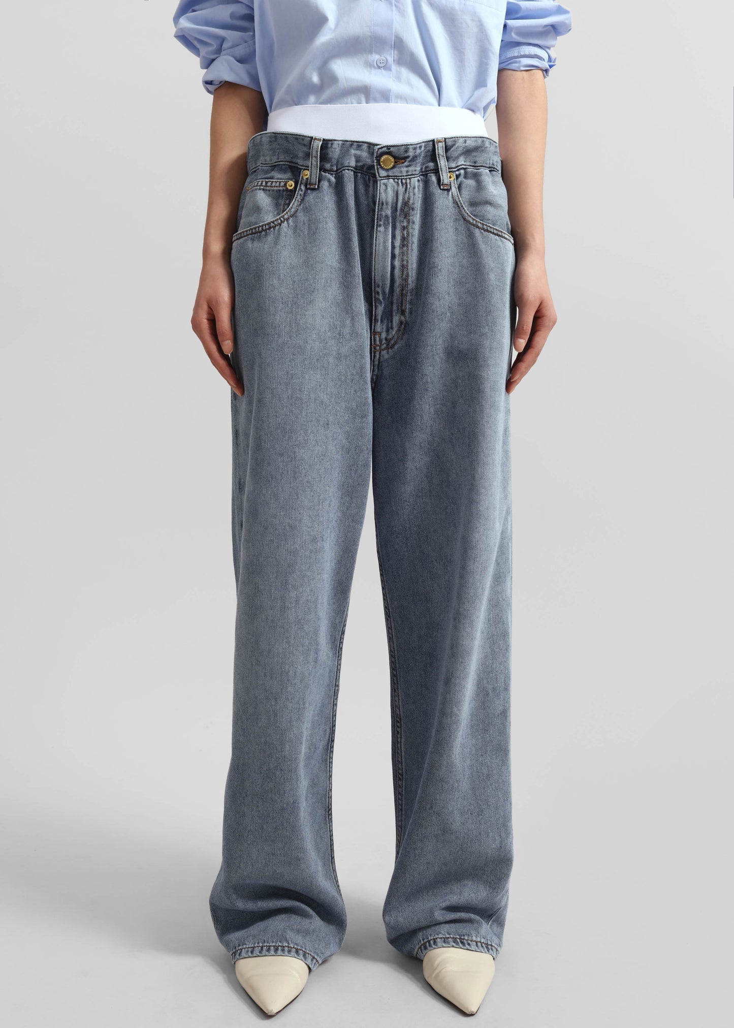 Darkpark Jane Elastic Waist Denim - San Fran Blue
