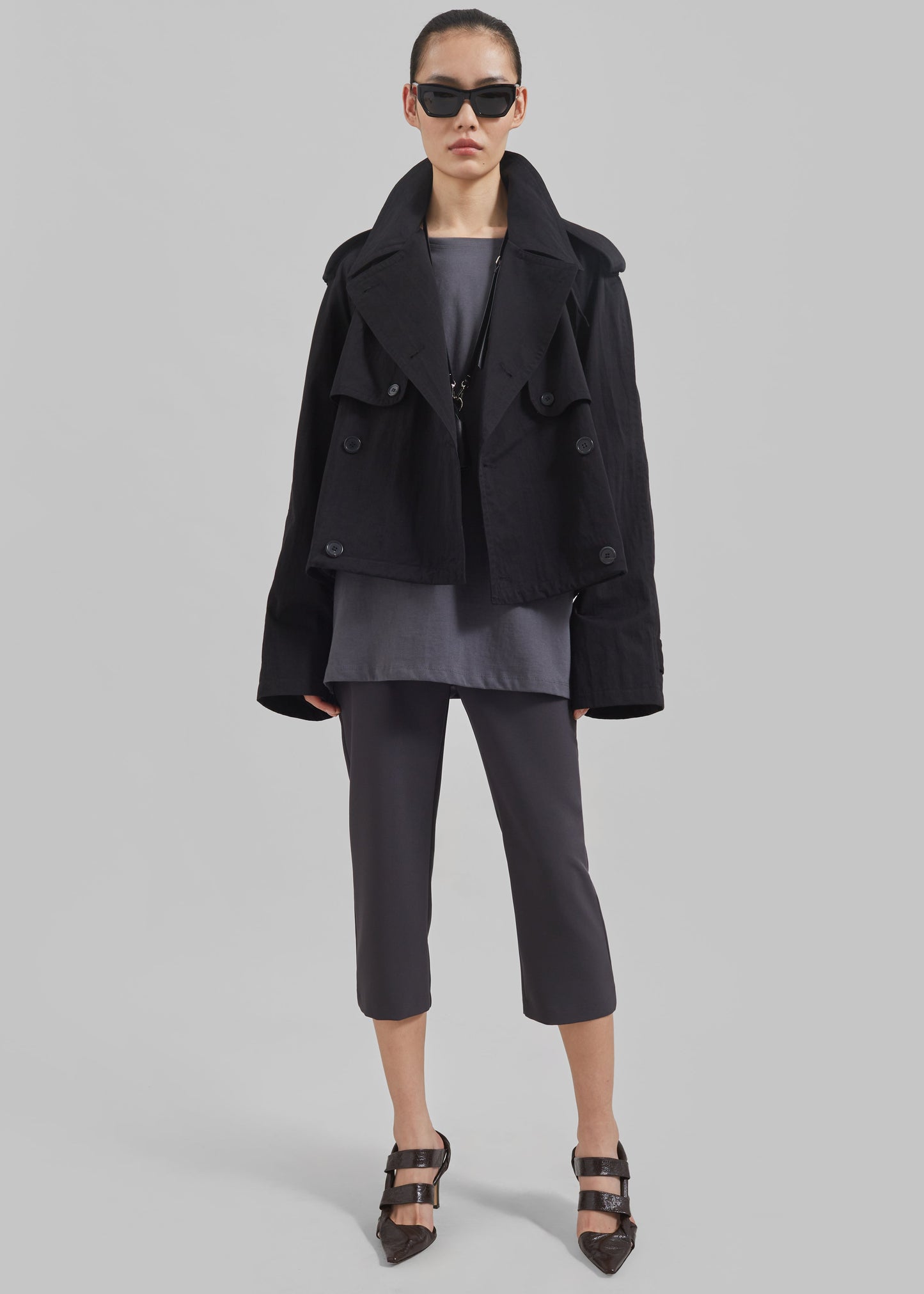 Emersyn Capri Pants - Charcoal