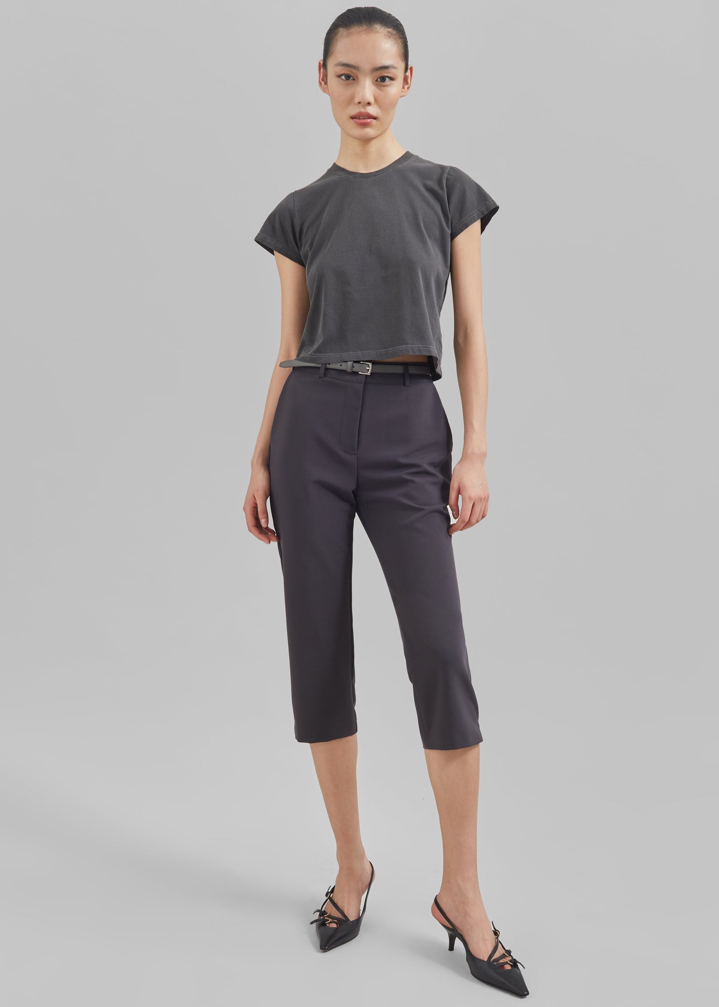 Emersyn Capri Pants - Charcoal