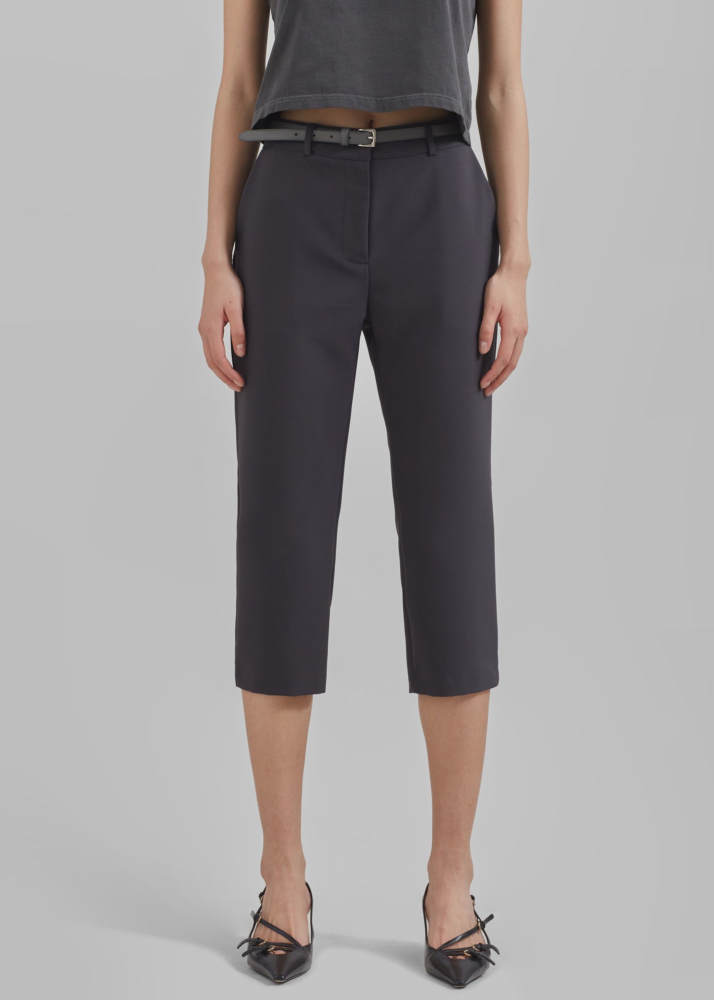 Emersyn Capri Pants - Charcoal