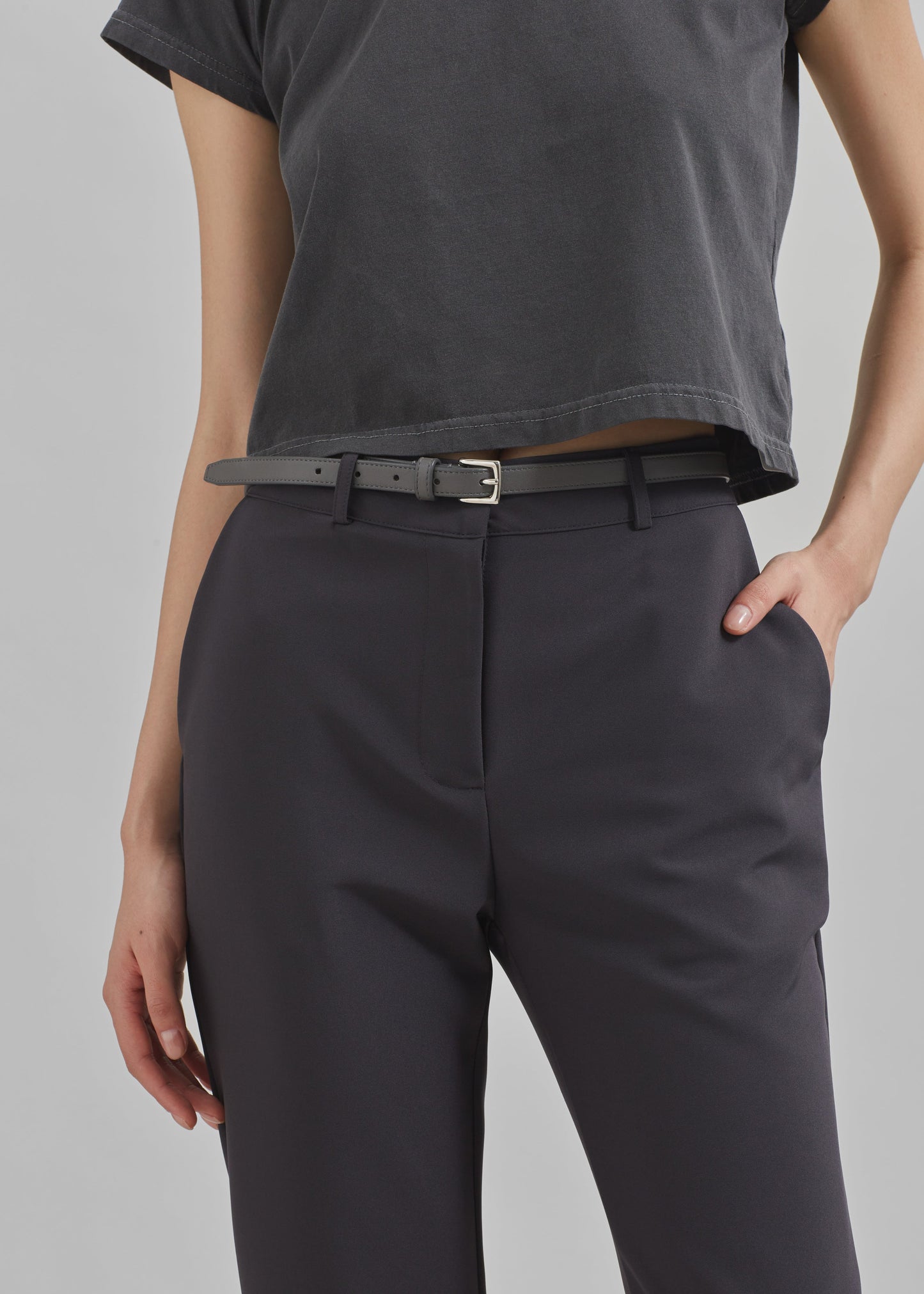 Emersyn Capri Pants - Charcoal