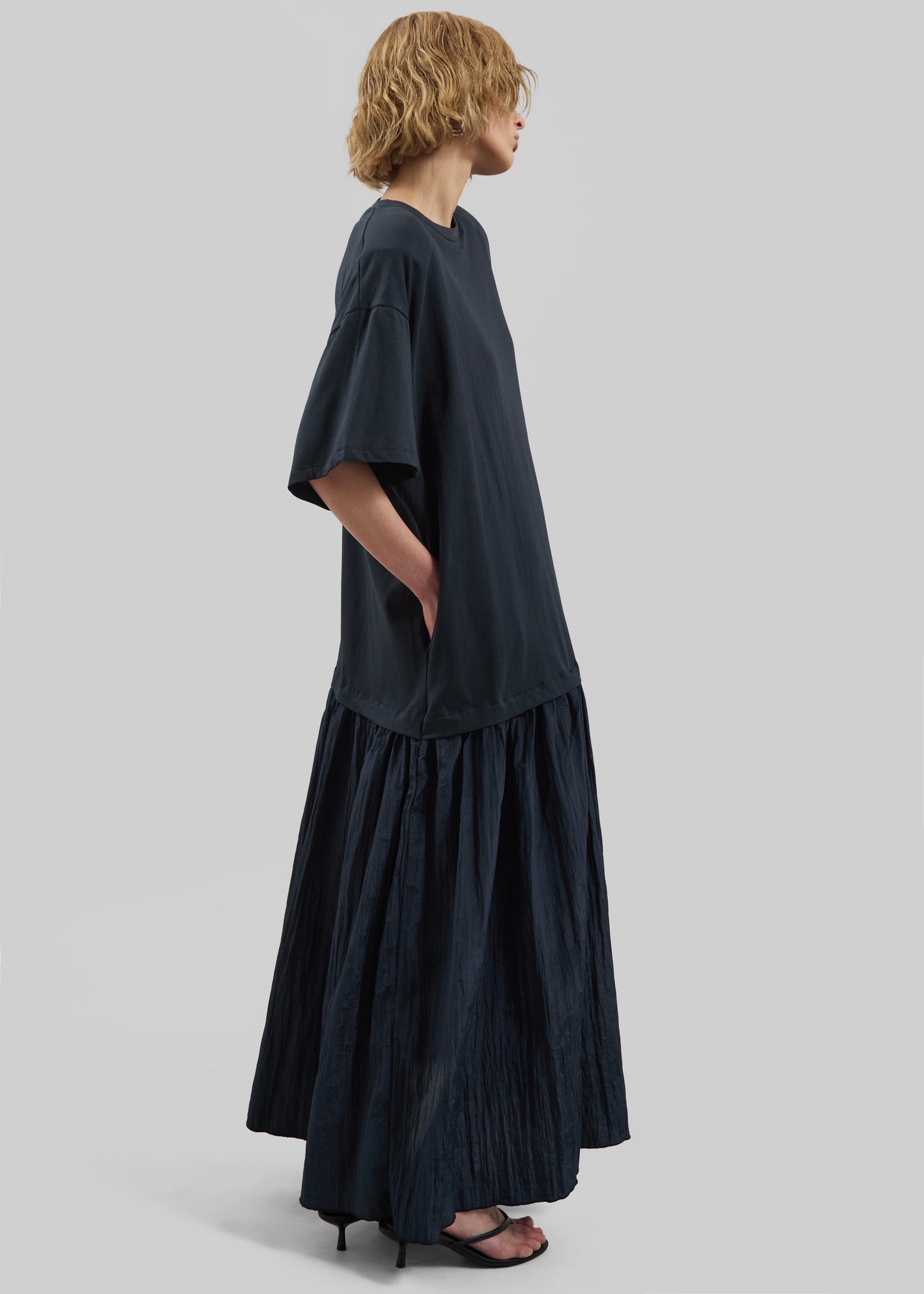 Endell Drop-Waist T-Shirt Dress - Navy