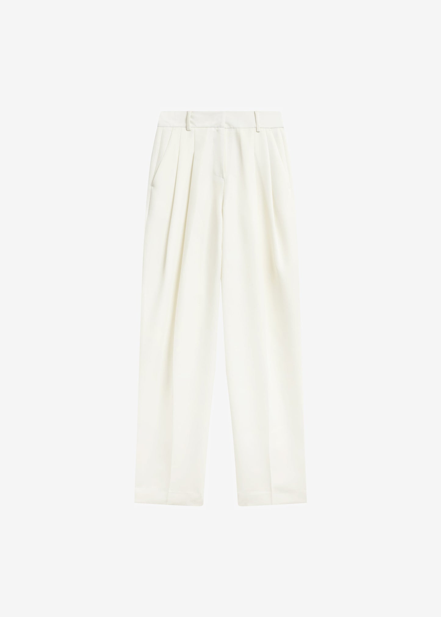 Gelso Pleated Twill Trousers - White