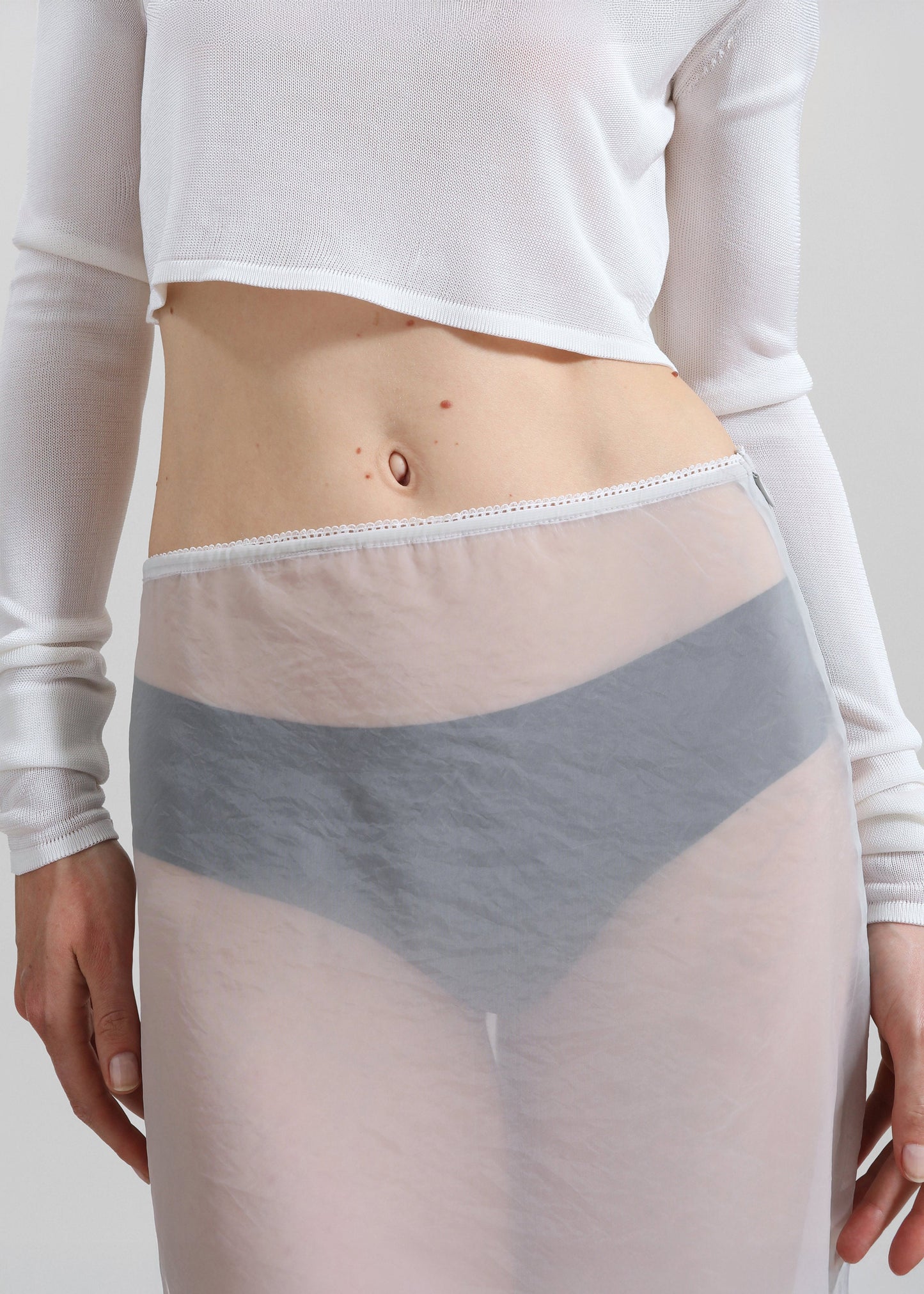 Girone Sheer Skirt - Light Grey