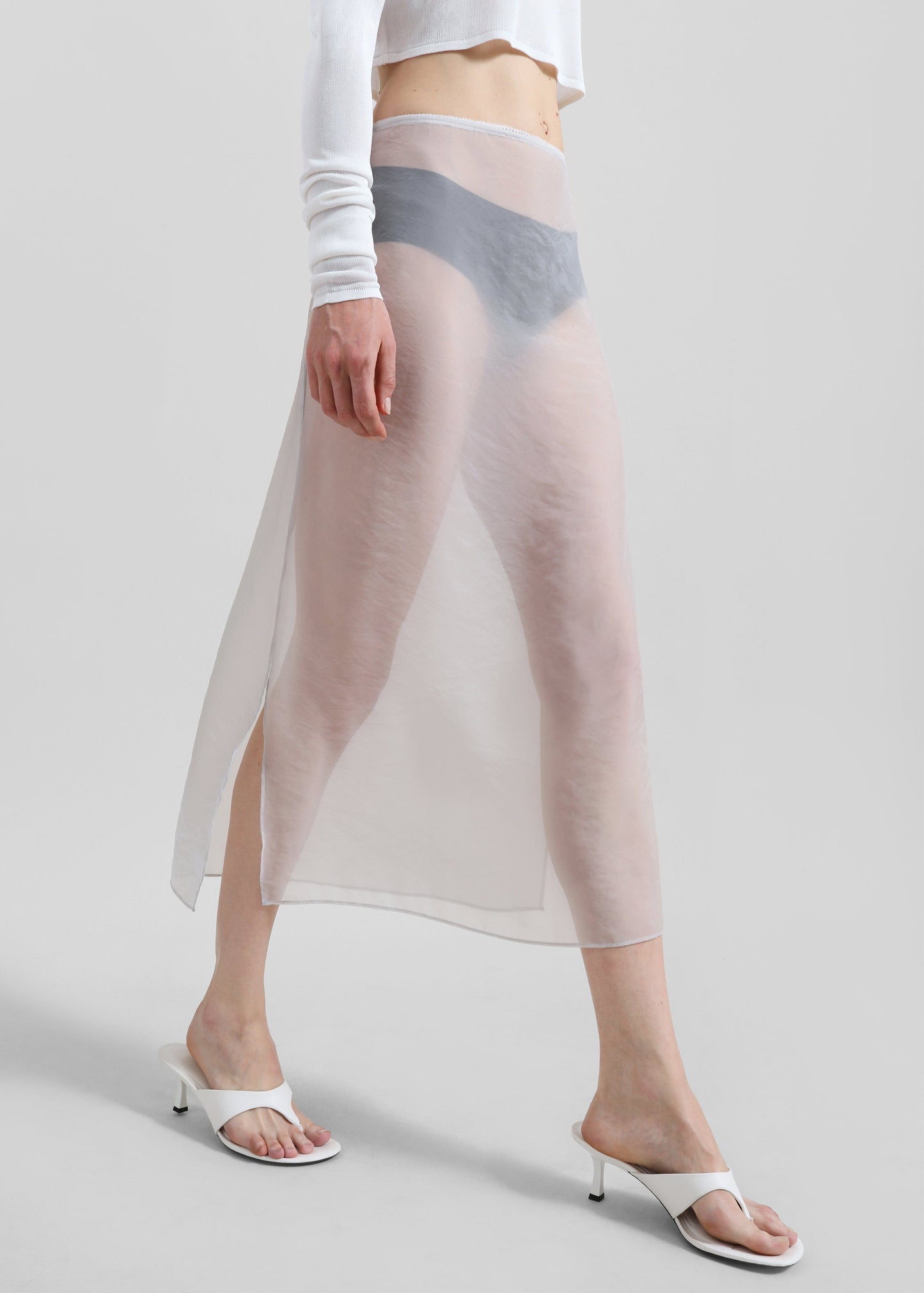 Girone Sheer Skirt - Light Grey