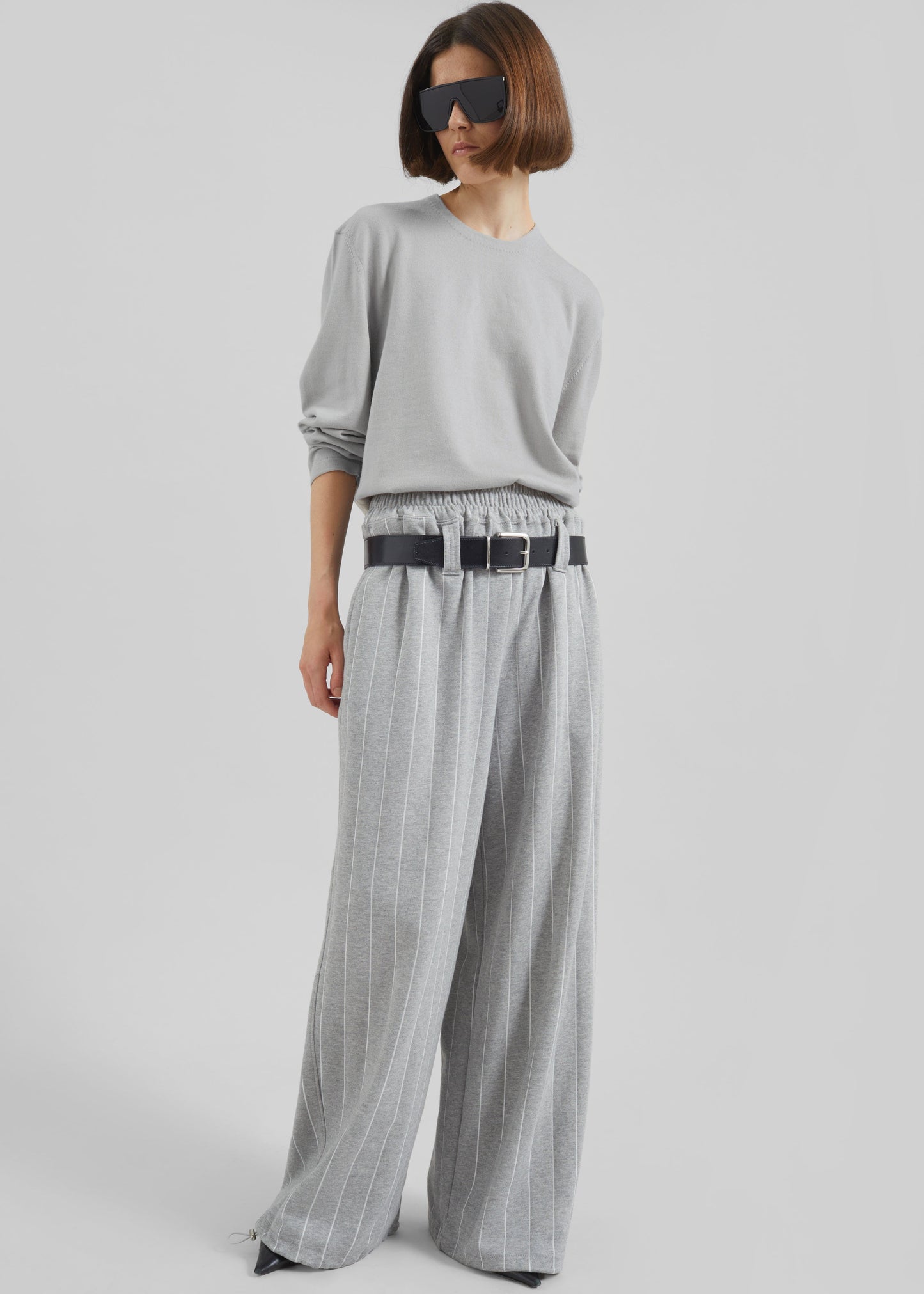 Gisby Striped Joggers - Grey