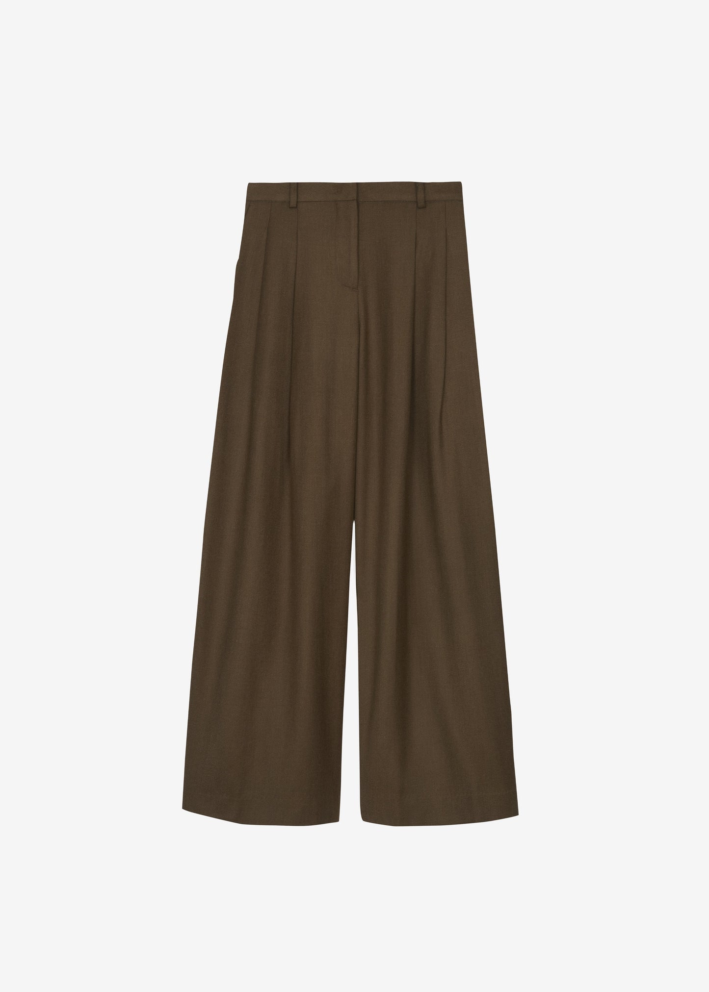 Halser Pintuck Trousers - Brown
