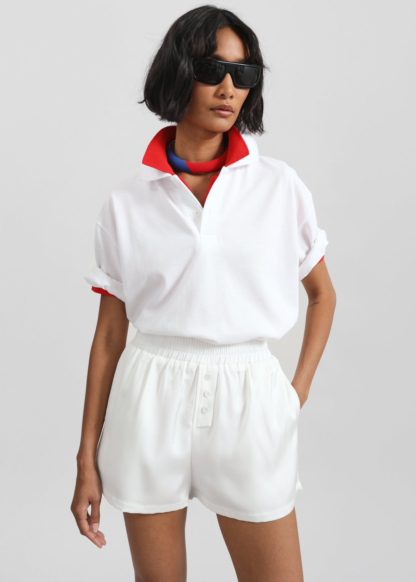 Ilsen Satin Boxer Shorts - White