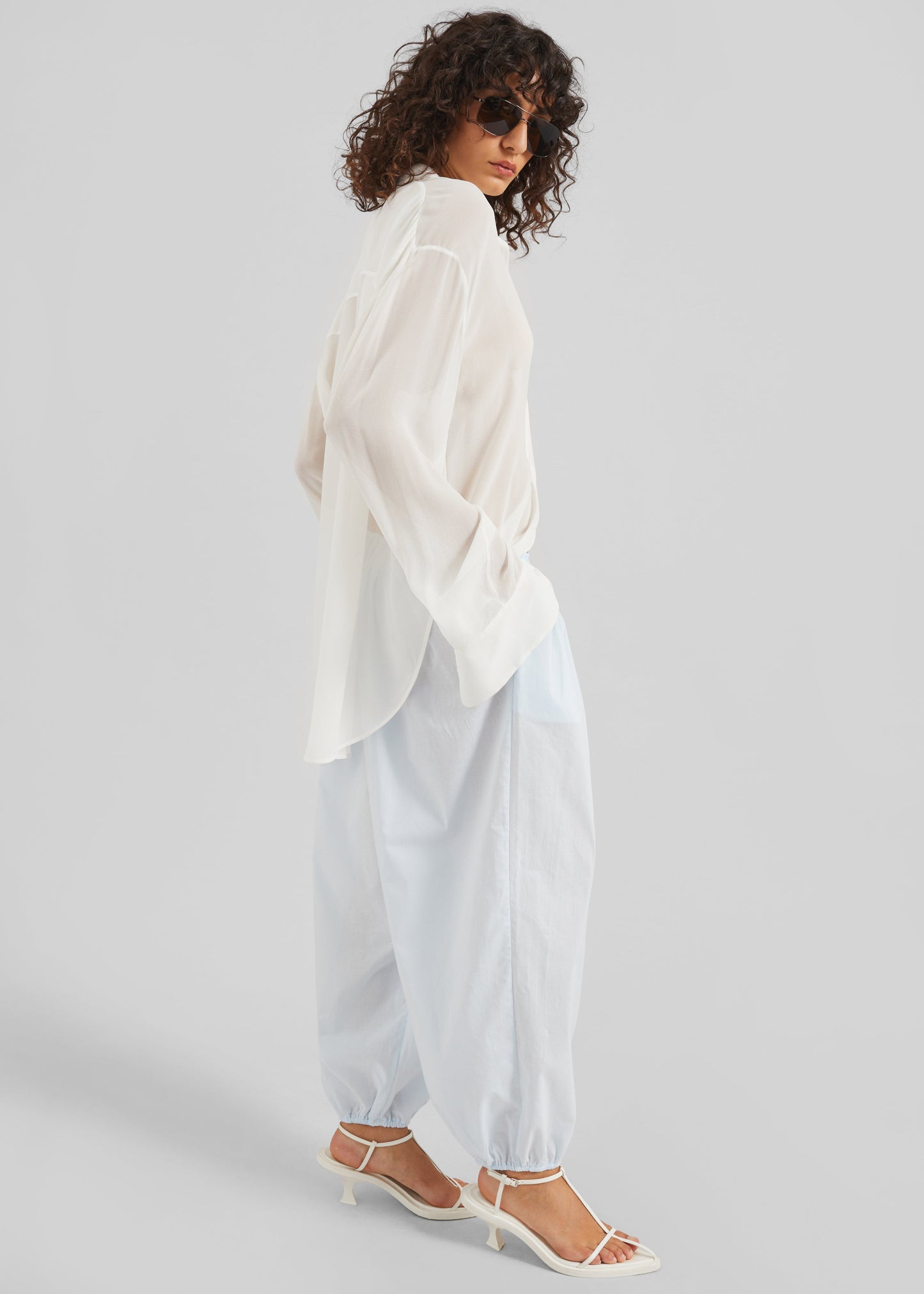 Isorella Balloon Pants - Light Blue