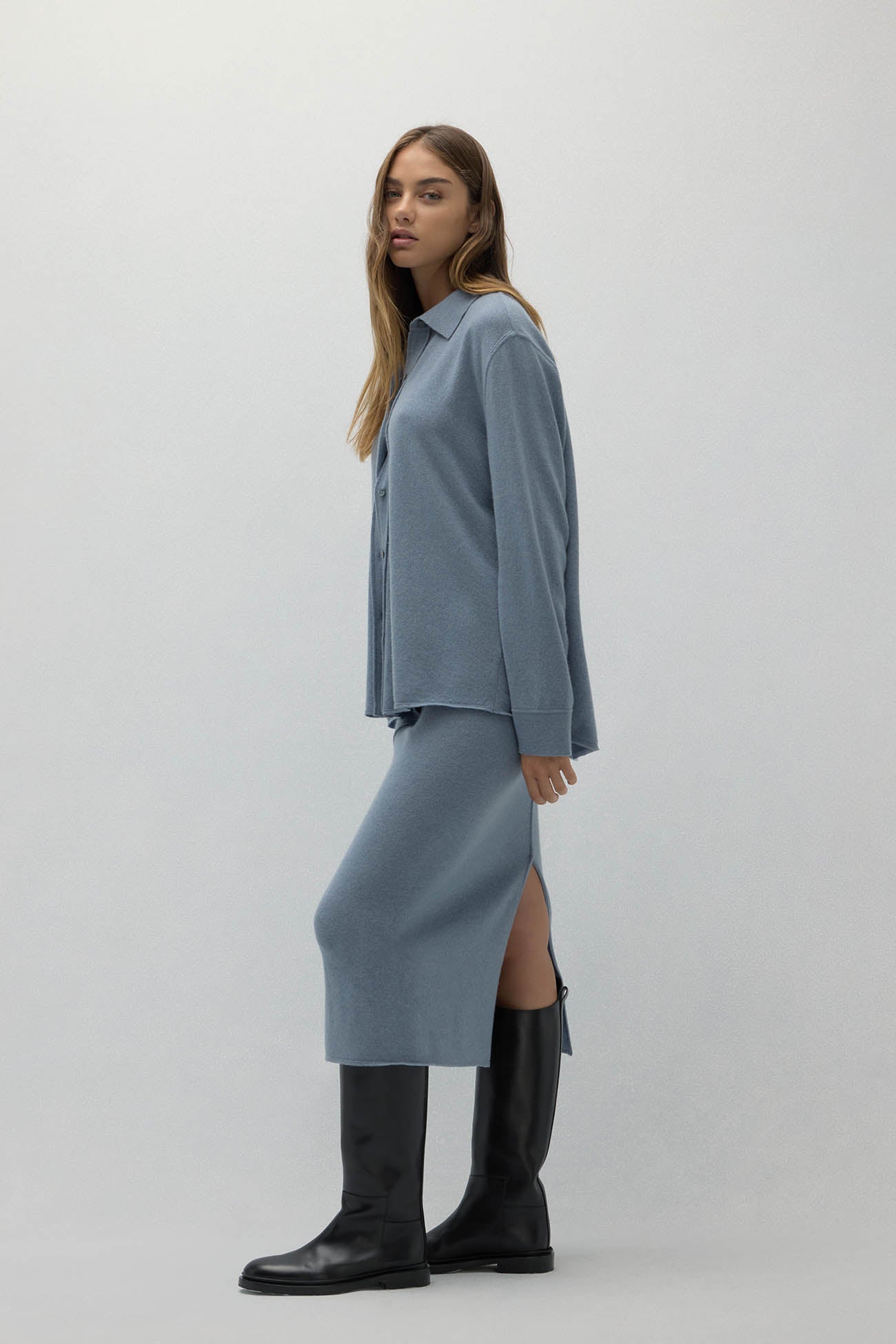 CATANIA DENIM CASHMERE SHIRT